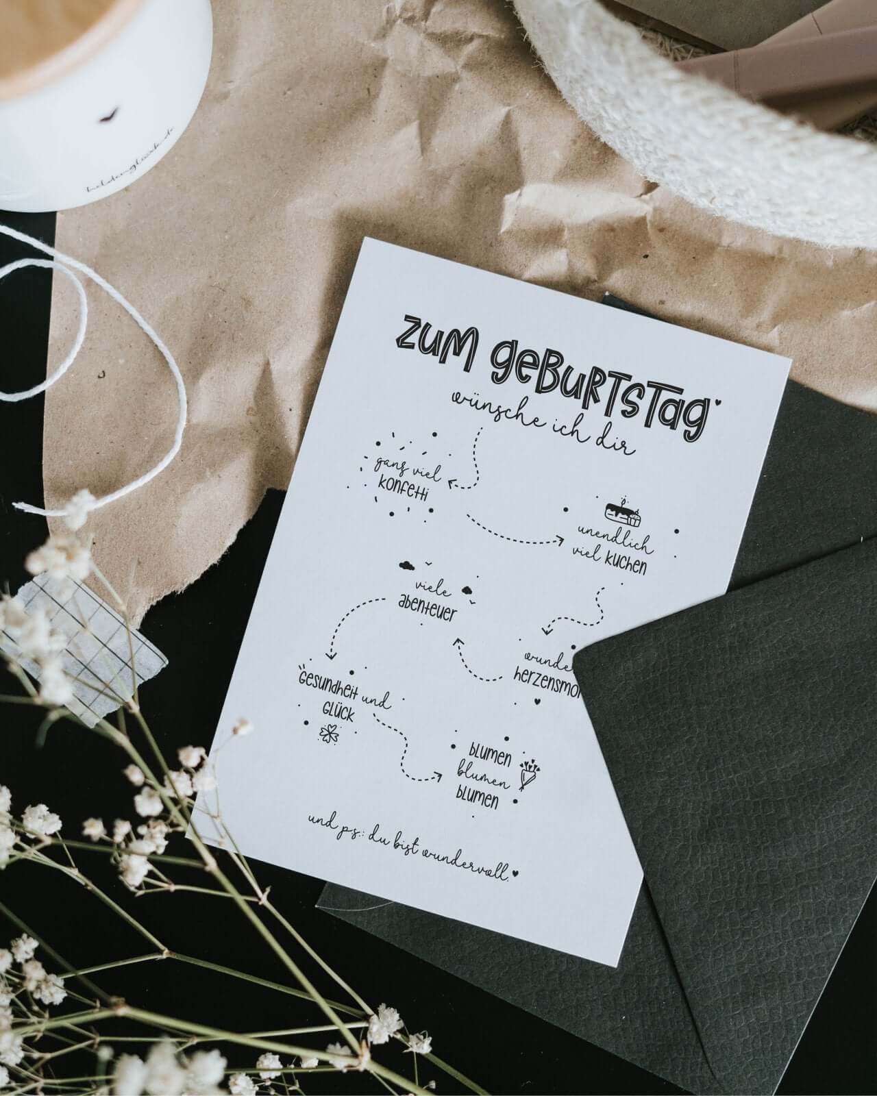 Zum Geburtstag · Postkarte