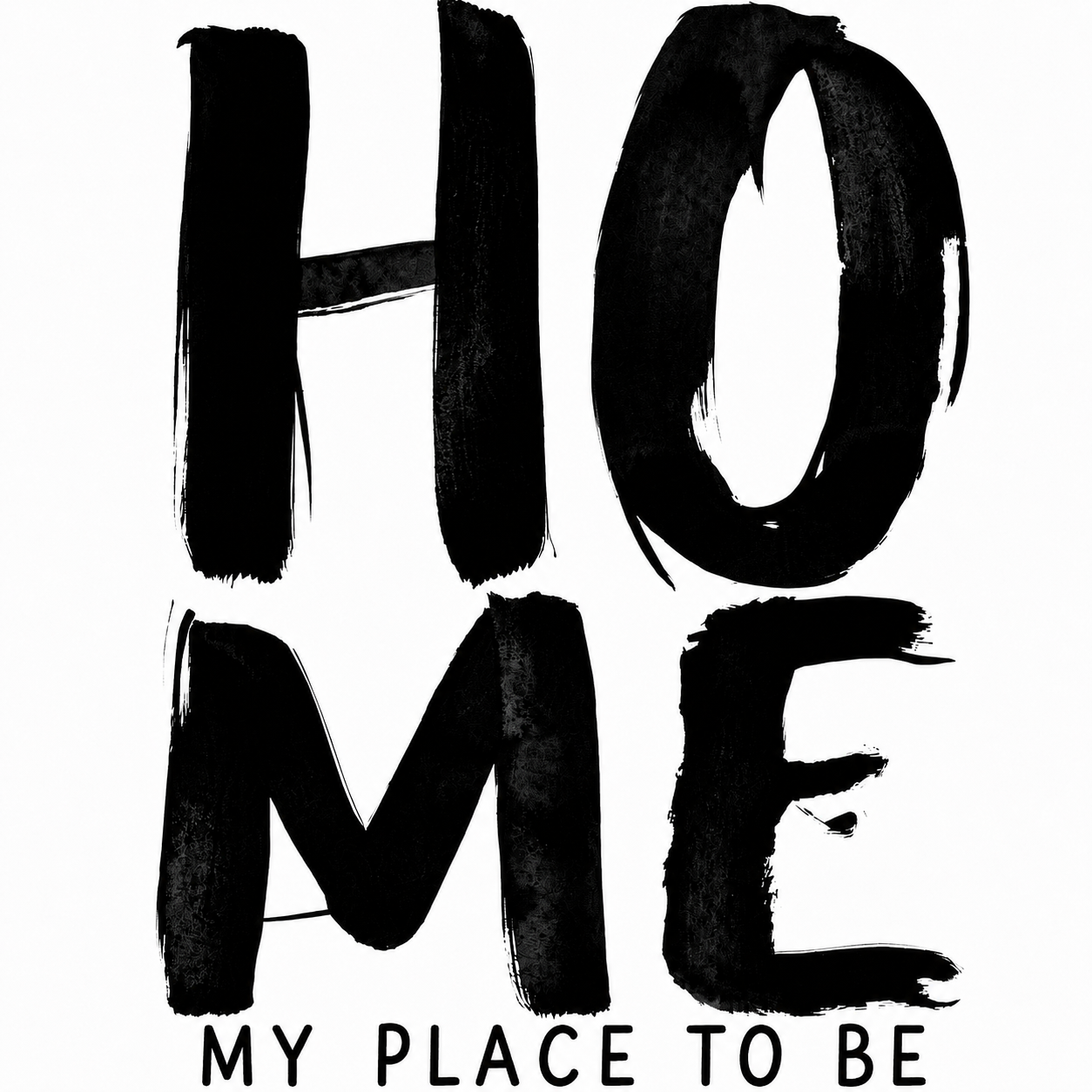 HOME – My Place to Be | Typografie auf Travertin