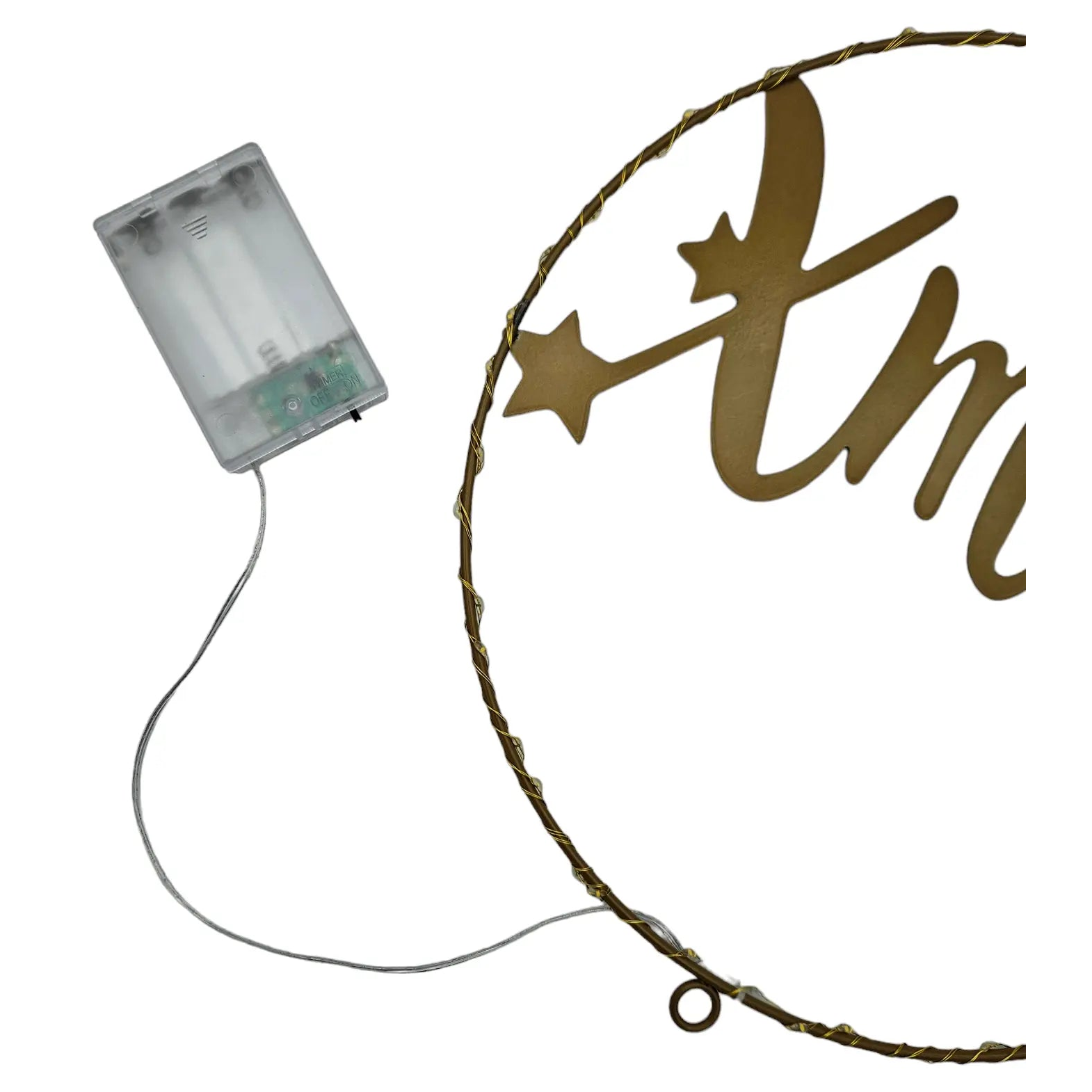 LED-Lichterkranz Ø 30 cm – Warmweißer Weihnachtskranz Ringlicht (B-Ware)