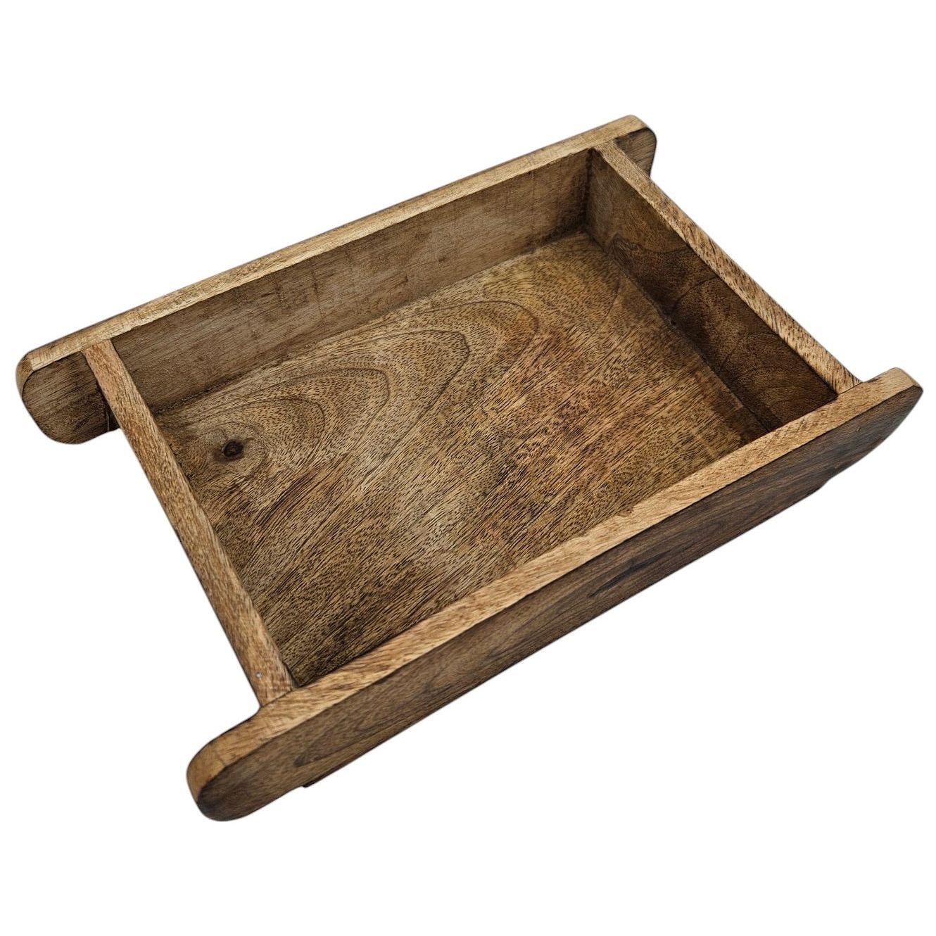 Holzkiste aus Mangoholz 26×16 cm – Kleine Ziegelform-Kiste im Vintage-Look