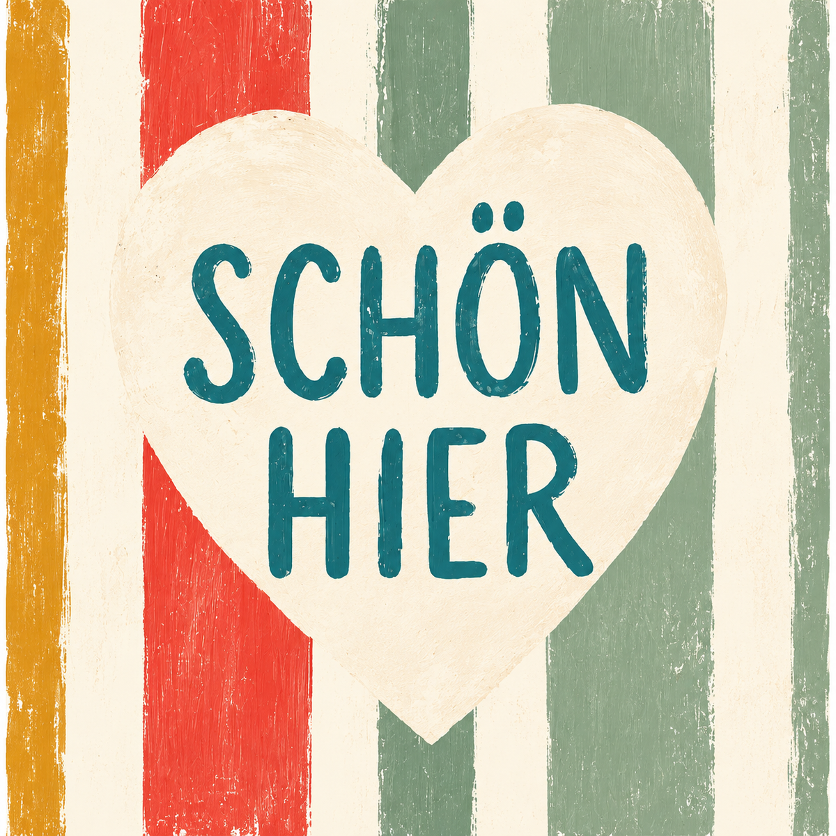 Schön hier | Kleines Kunstwerk aus Travertin