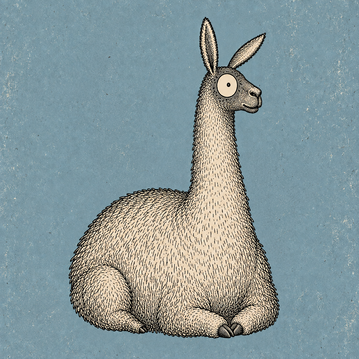 No Drama, Lama | Kleines Kunstwerk aus Travertin