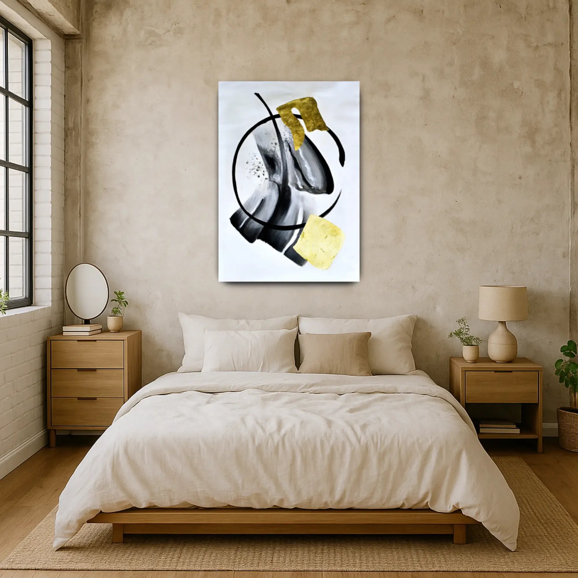 Großes Gemälde - Goldene Balance