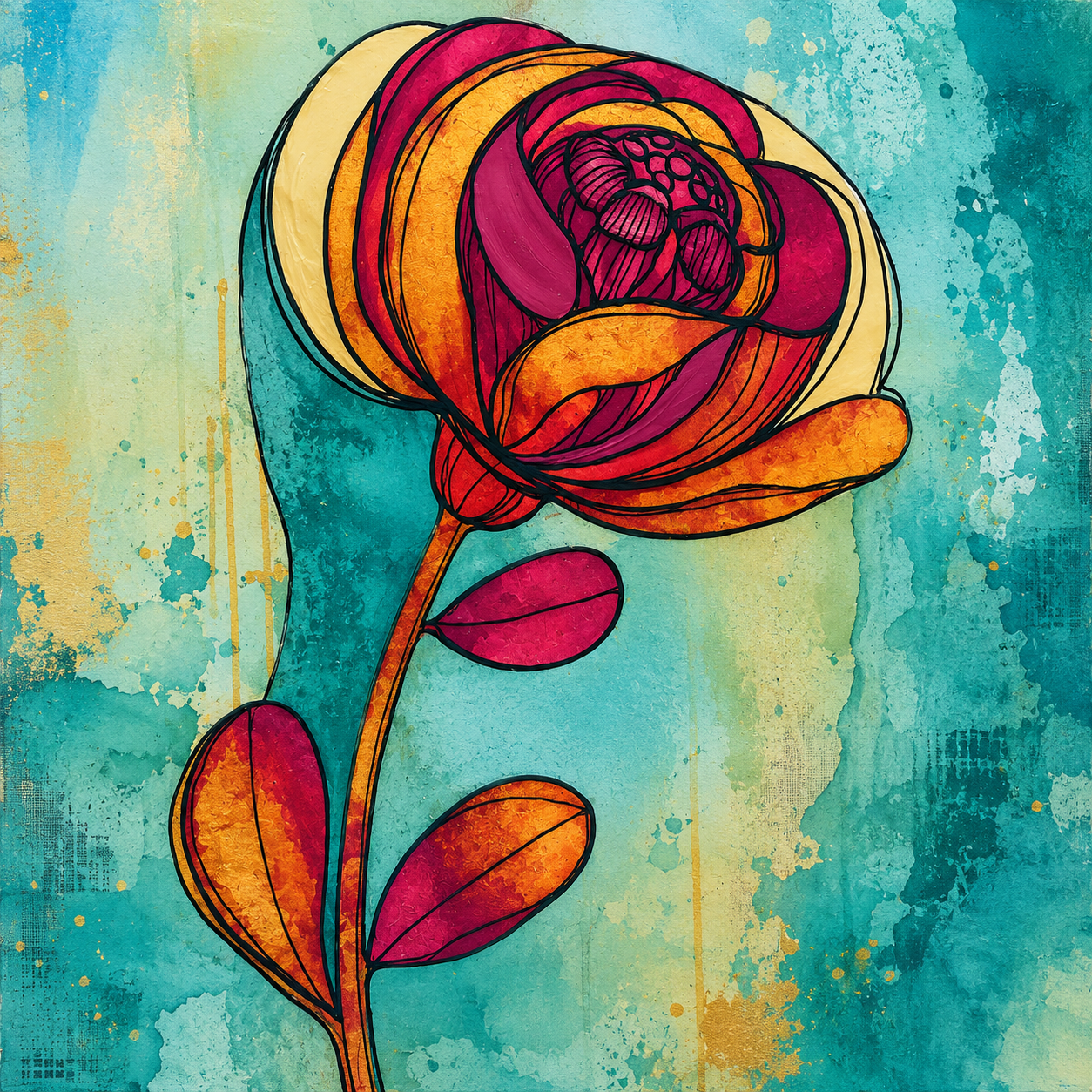 Botanica No. 05 – Blütenkunst auf Travertin | Candelae