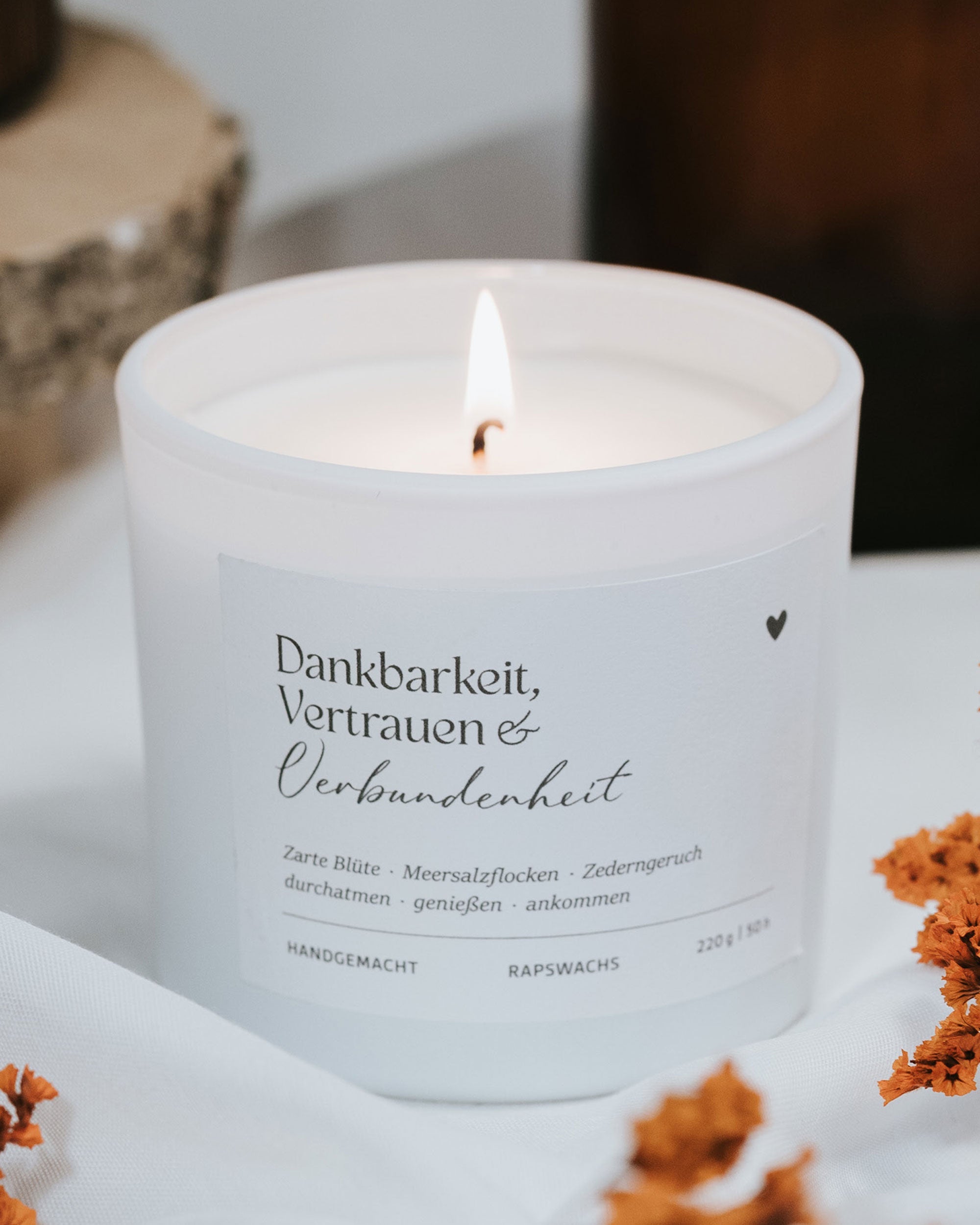 Dankbarkeit, Vertrauen und Verbundenheit · Duftkerze