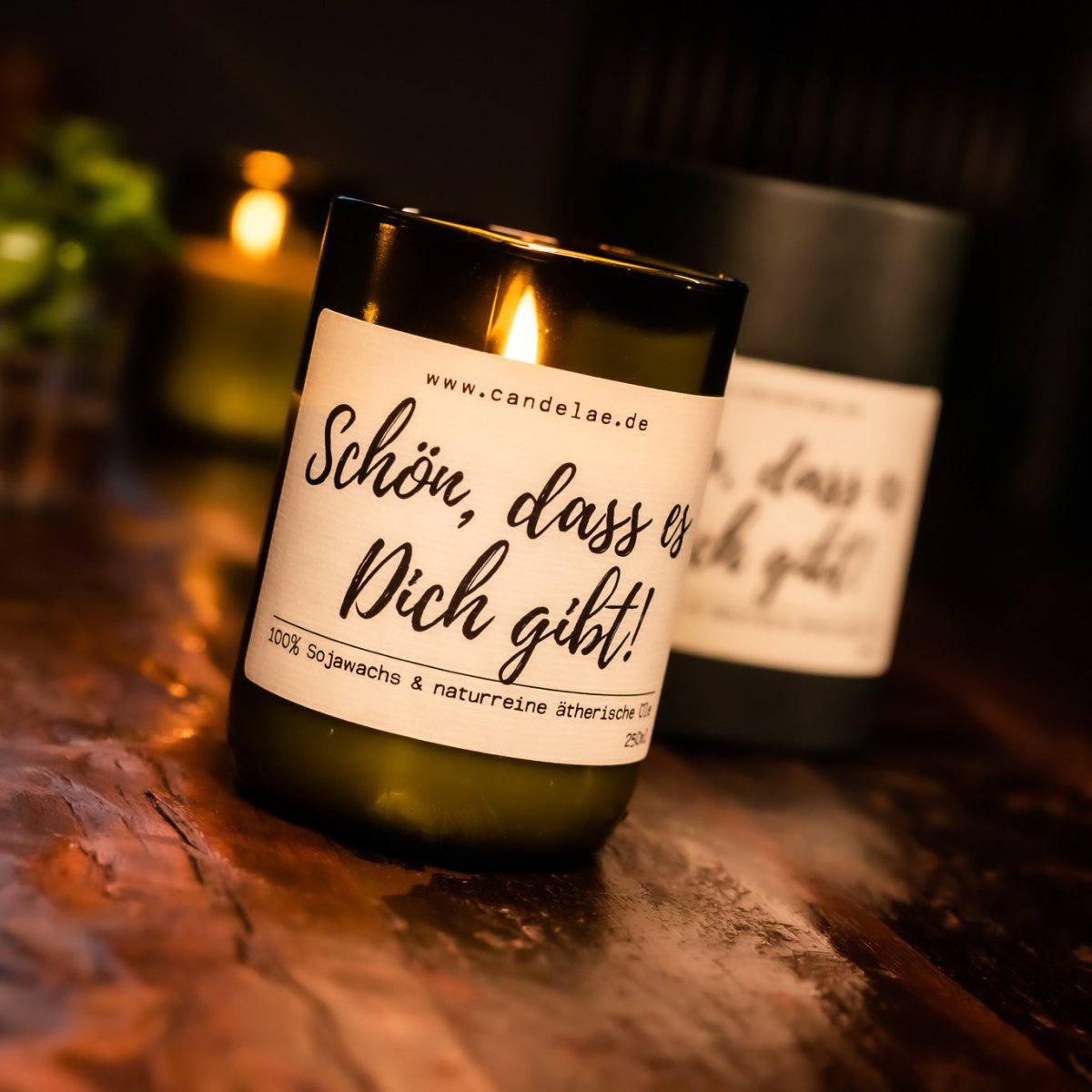 Duftkerze "Schön, dass es Dich gibt!" von Candelae – Das perfekte Geschenk aus dem Herzen Rheinhessens - Candelae Duftkerzen