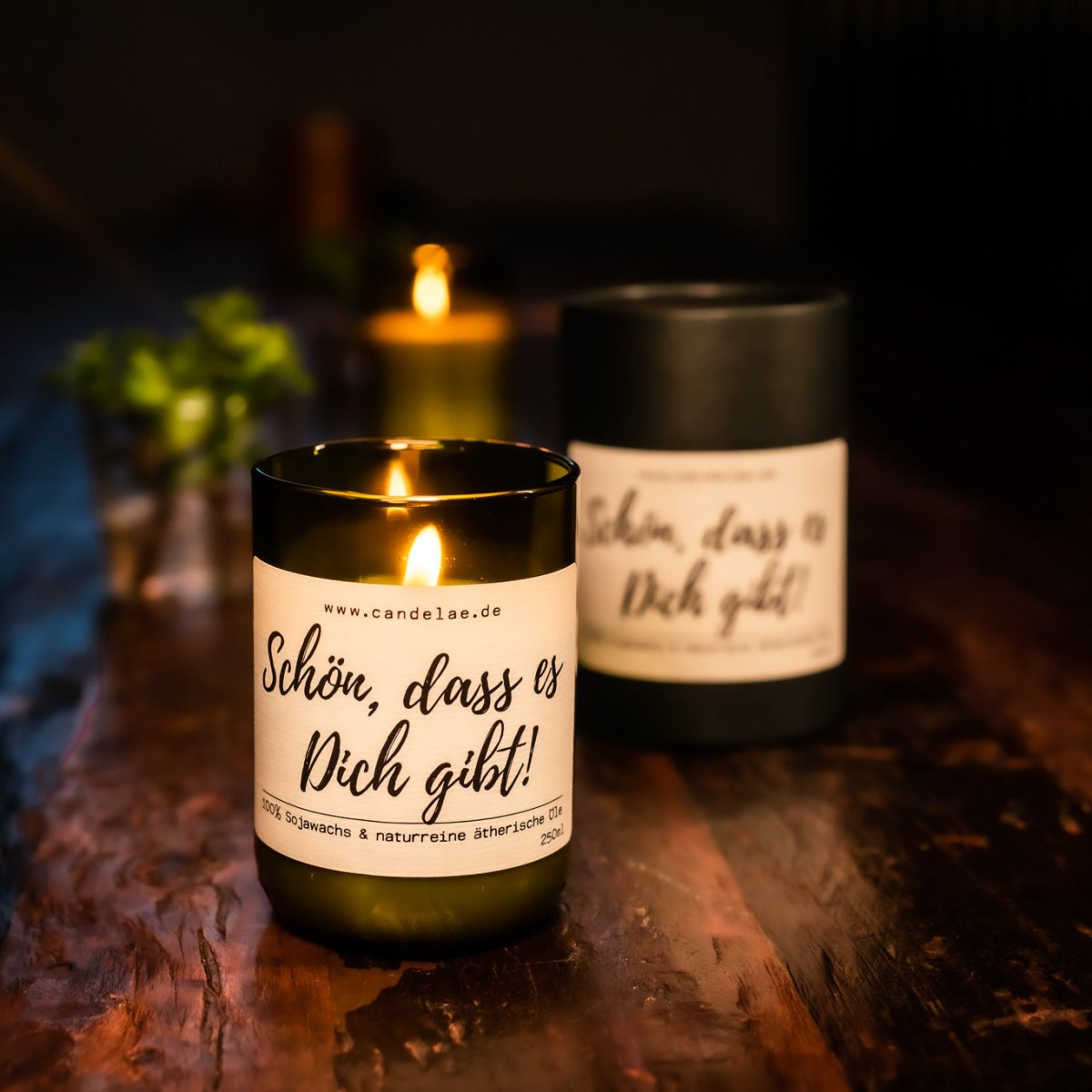 Duftkerze "Schön, dass es Dich gibt!" von Candelae – Das perfekte Geschenk aus dem Herzen Rheinhessens - Candelae Duftkerzen
