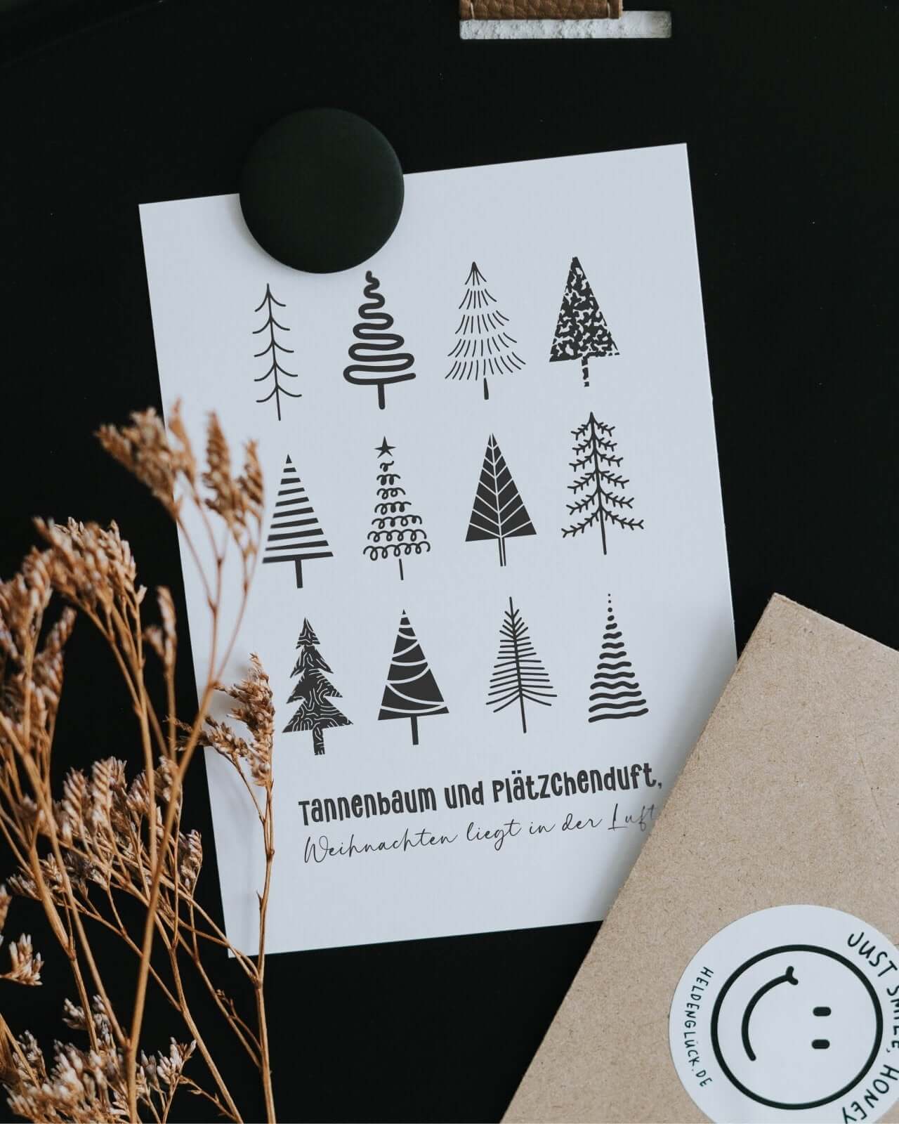 Tannenbaum und Plätzchenduft · Postkarte