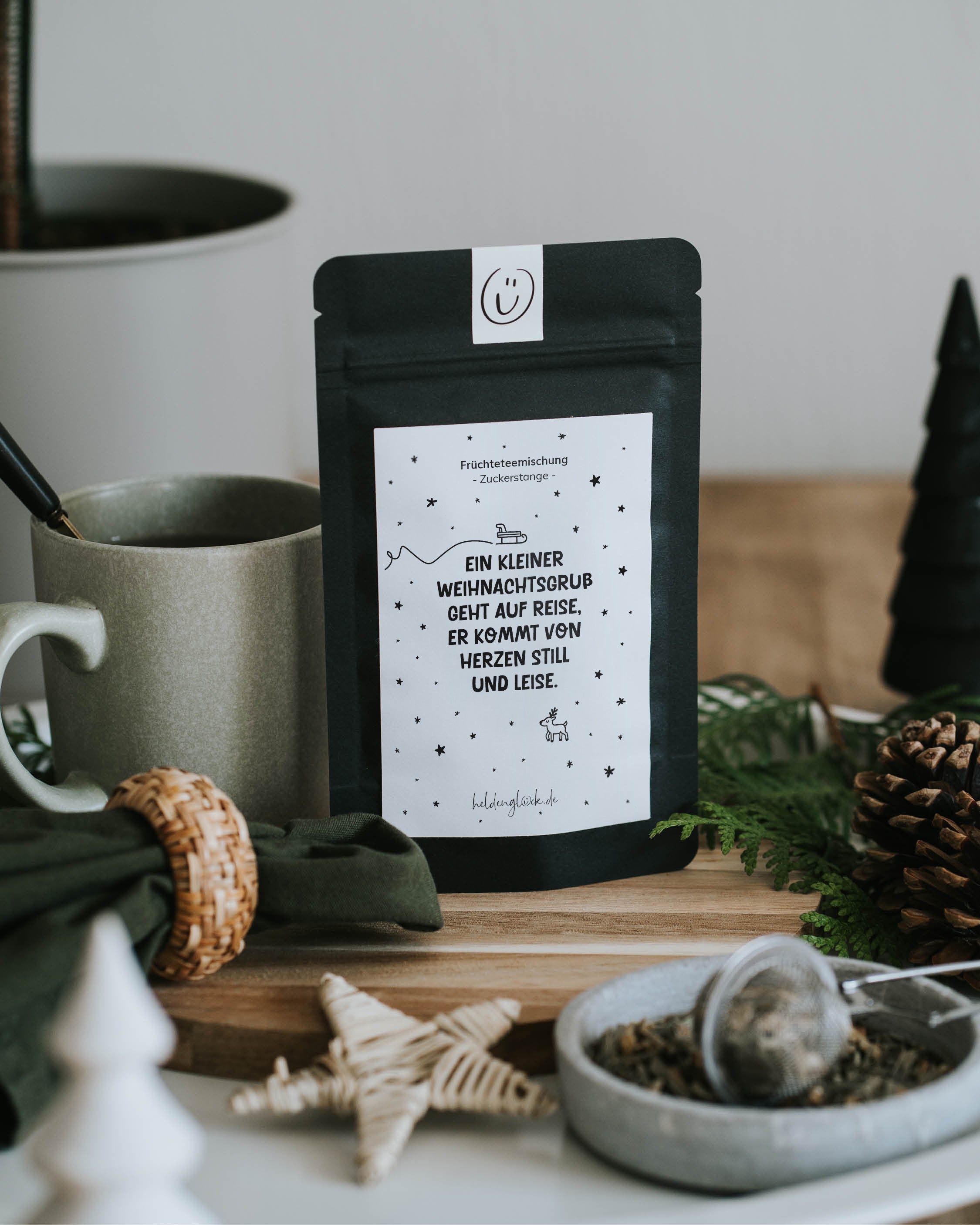 Weihnachtsgruß · Früchtetee