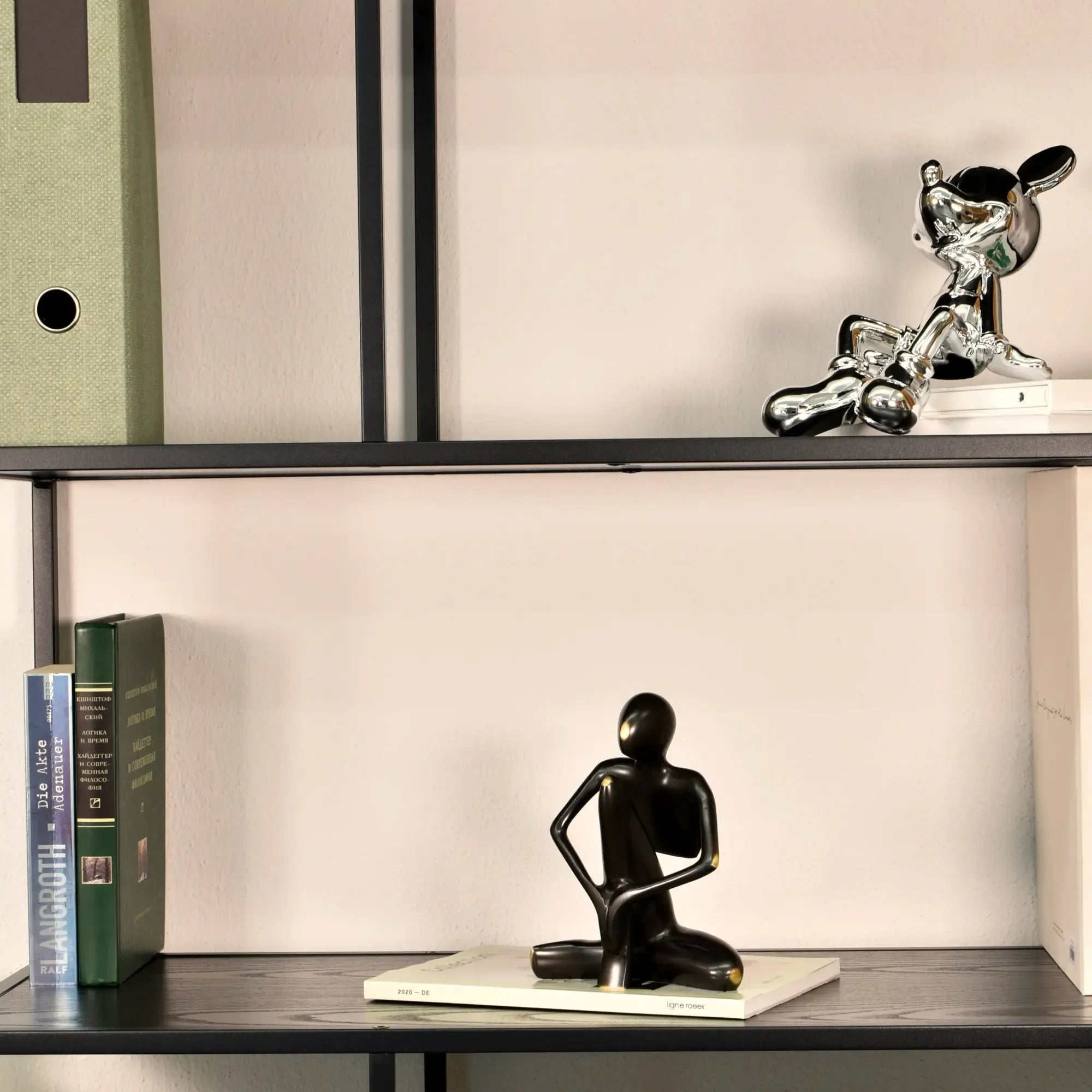 Dekofigur - Abstrakte Denkerfigur - Abstrakte Skulptur Meditative Beobachterfigur Contemplatio