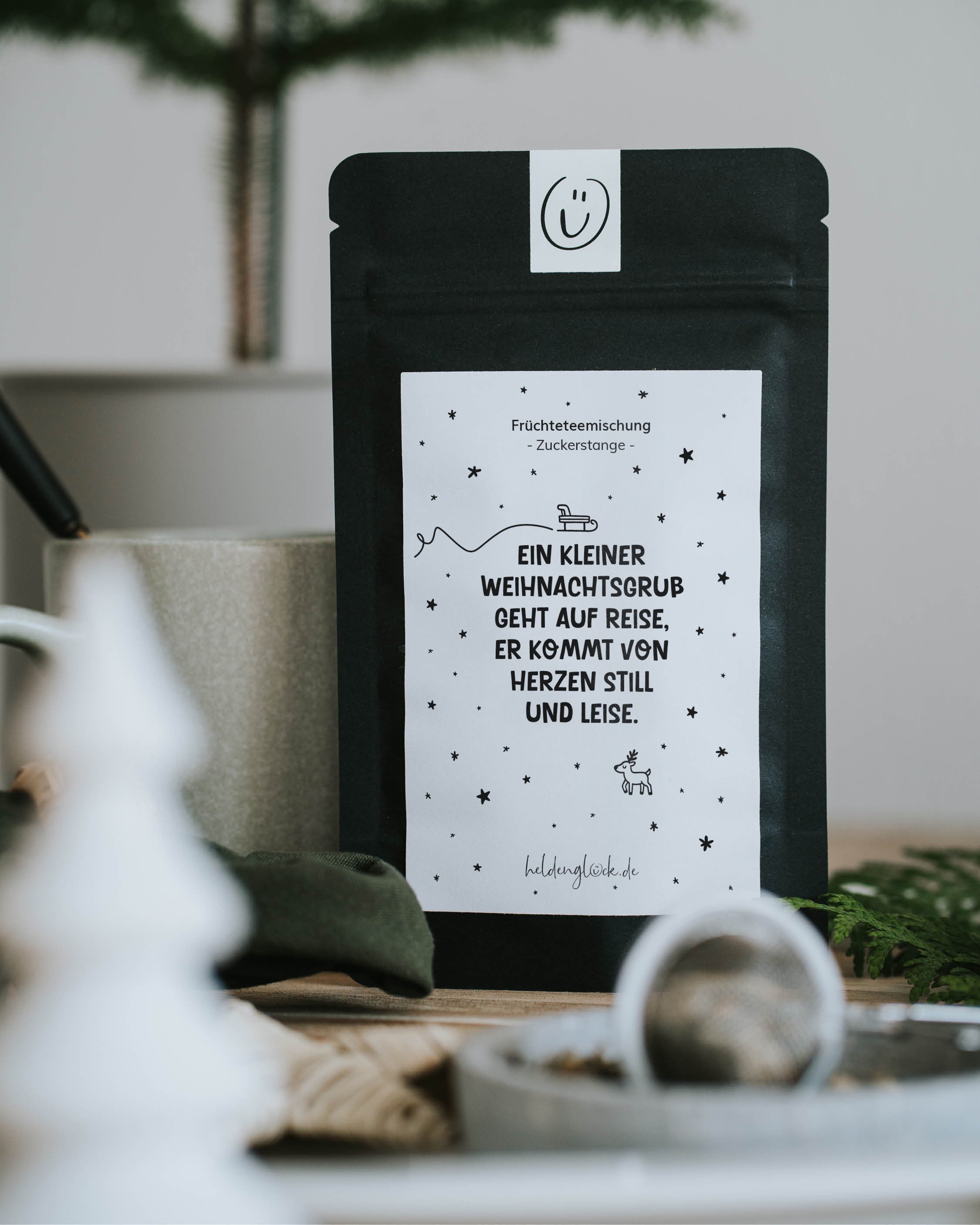 Weihnachtsgruß · Früchtetee