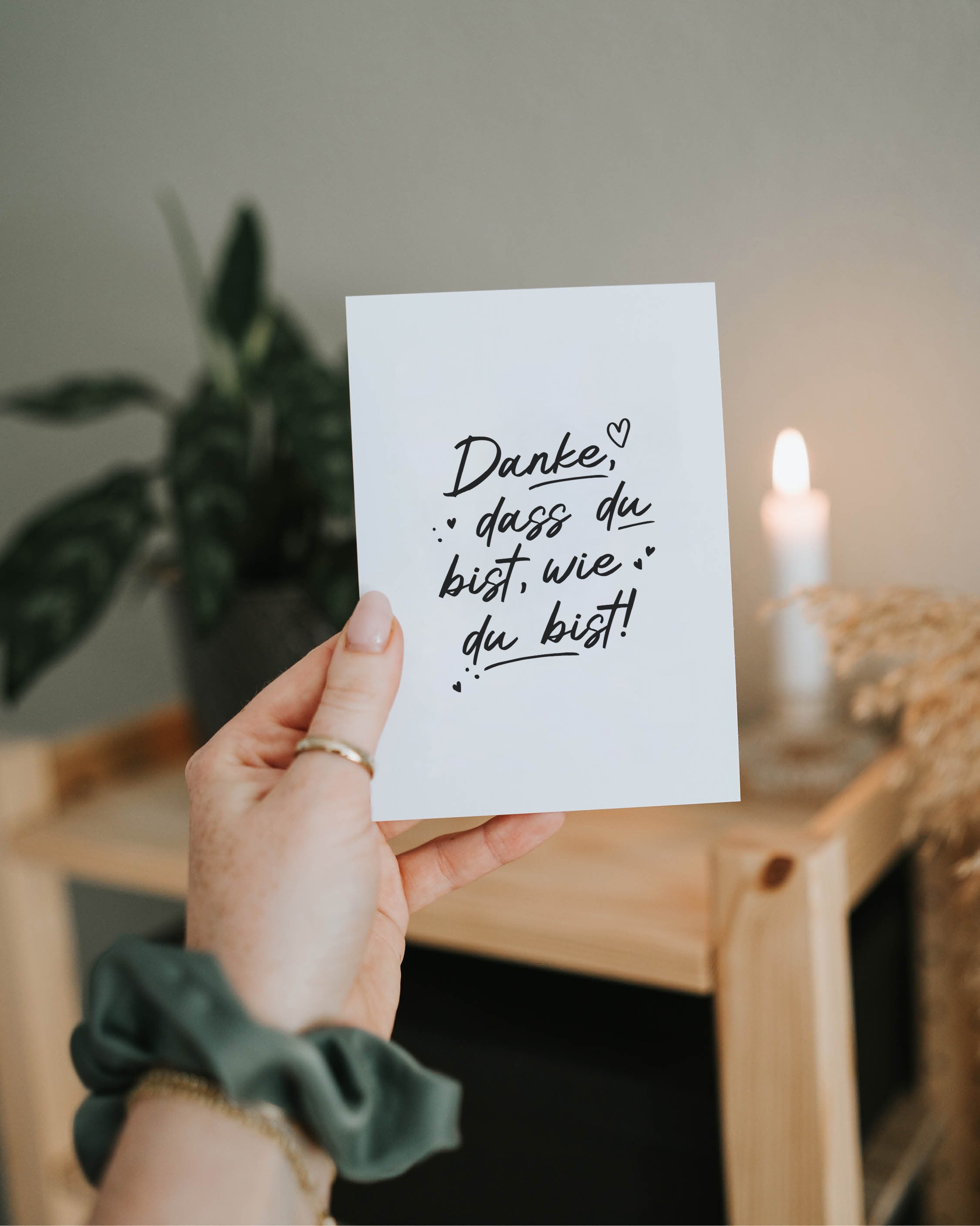 Danke dass · Postkarte