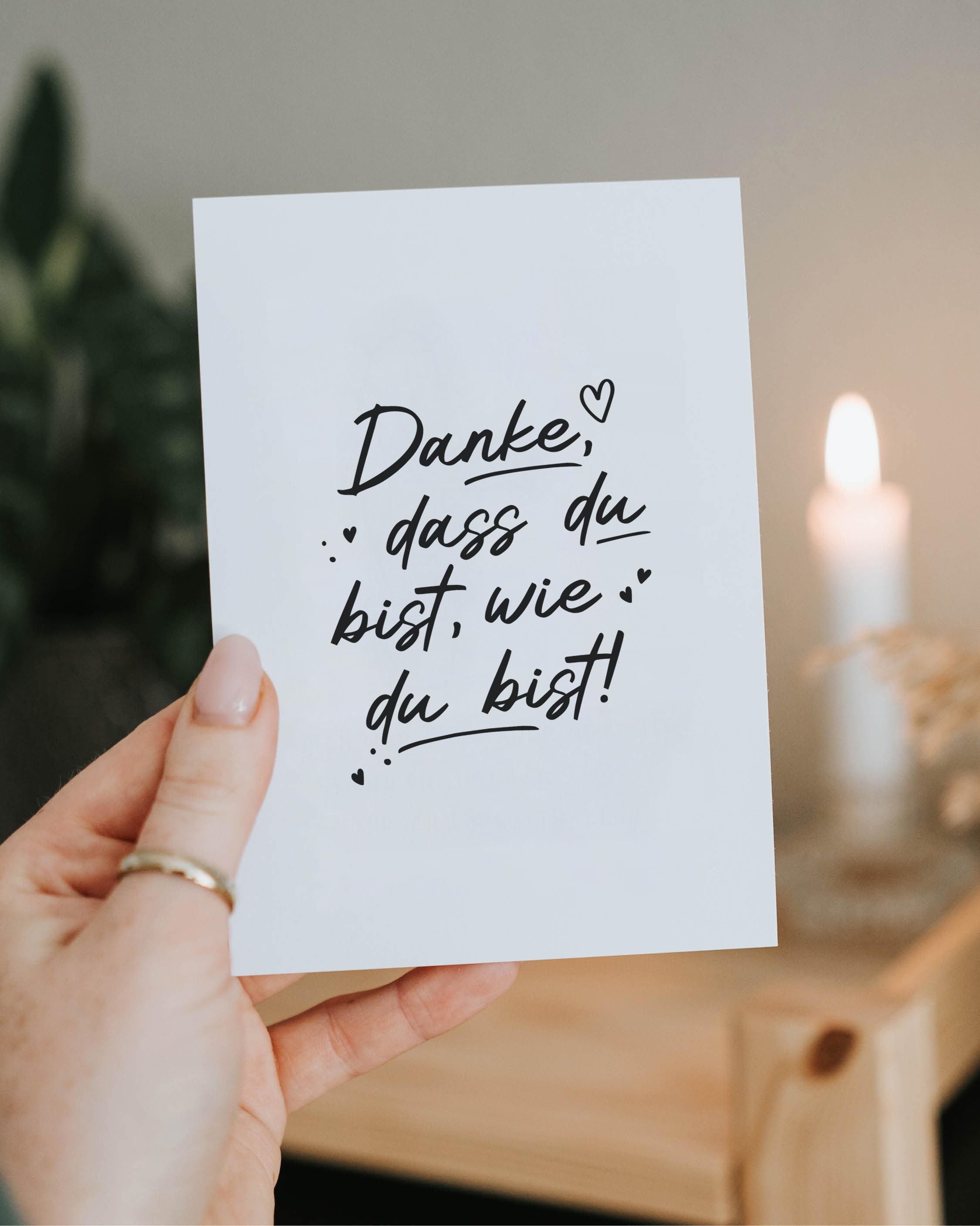 Danke dass · Postkarte