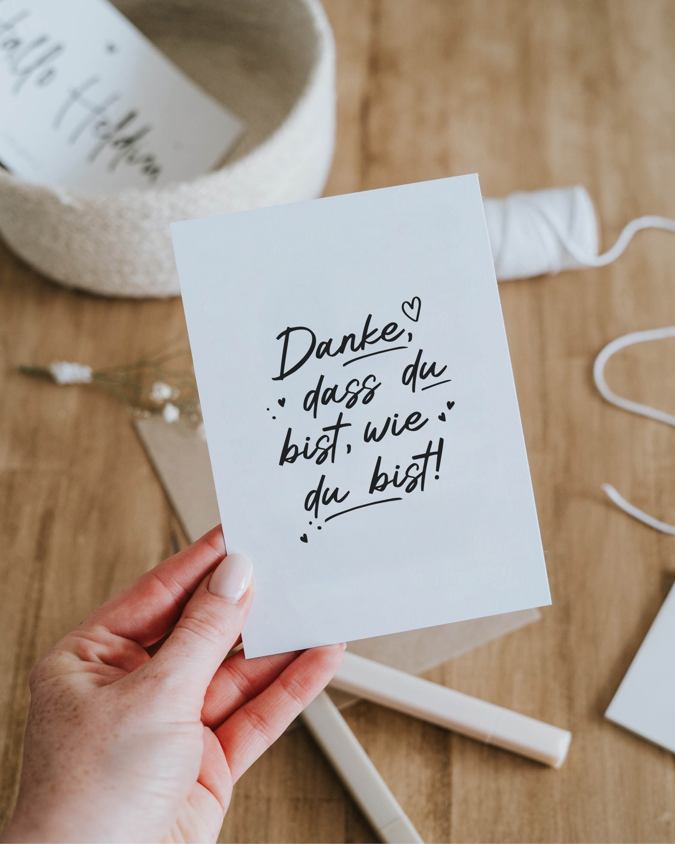 Danke dass · Postkarte