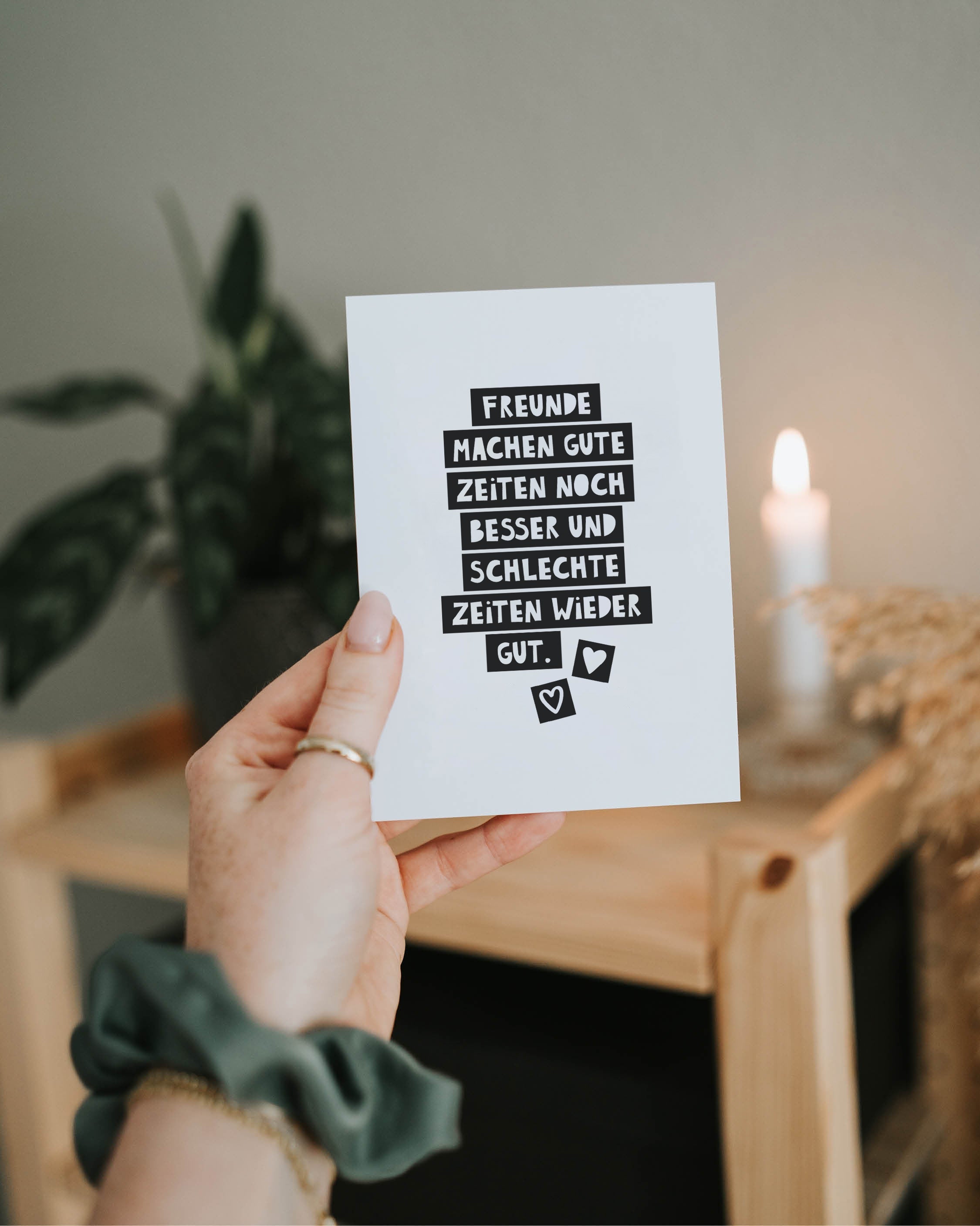 Gute Zeiten · Postkarte