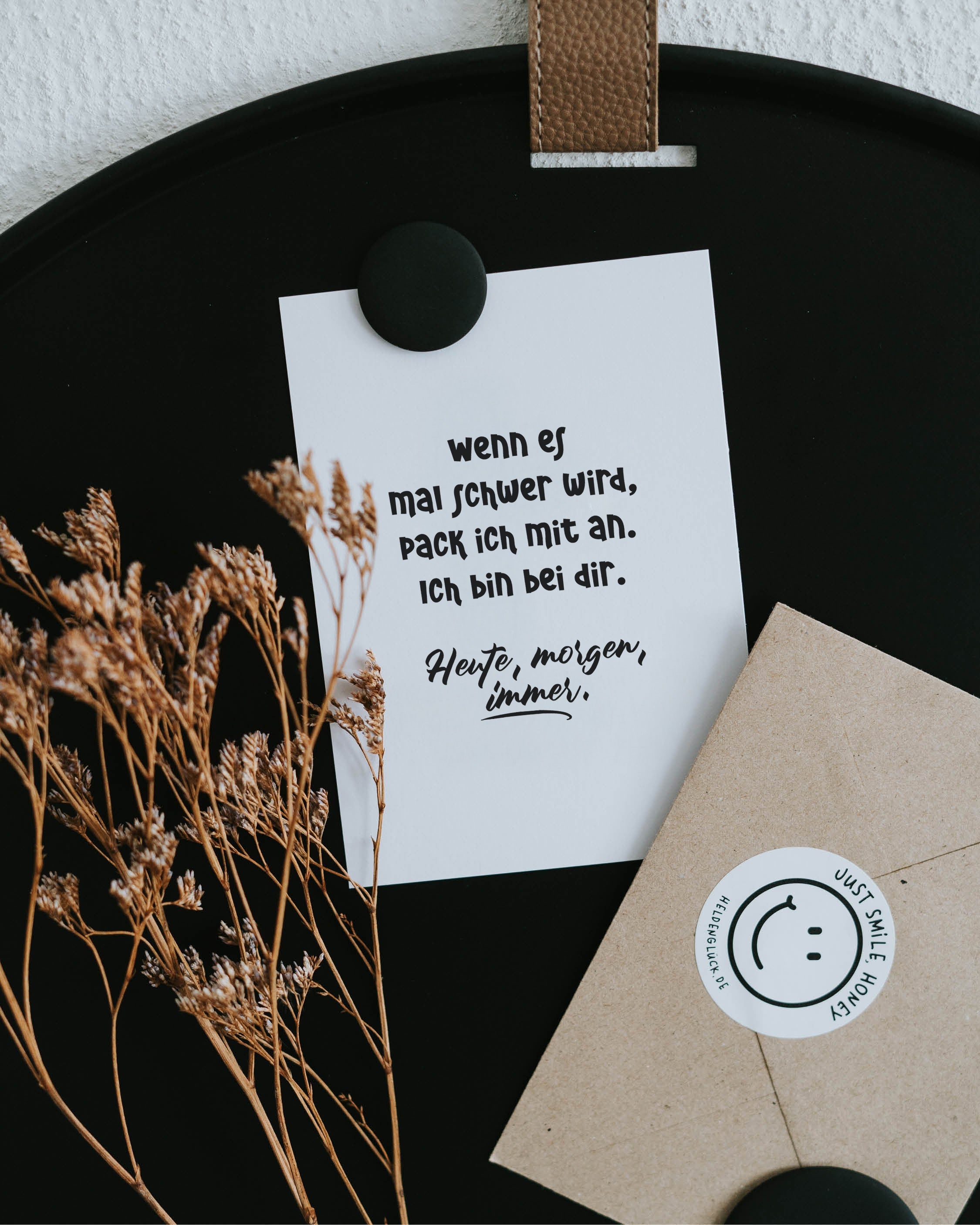 Bin bei dir · Postkarte