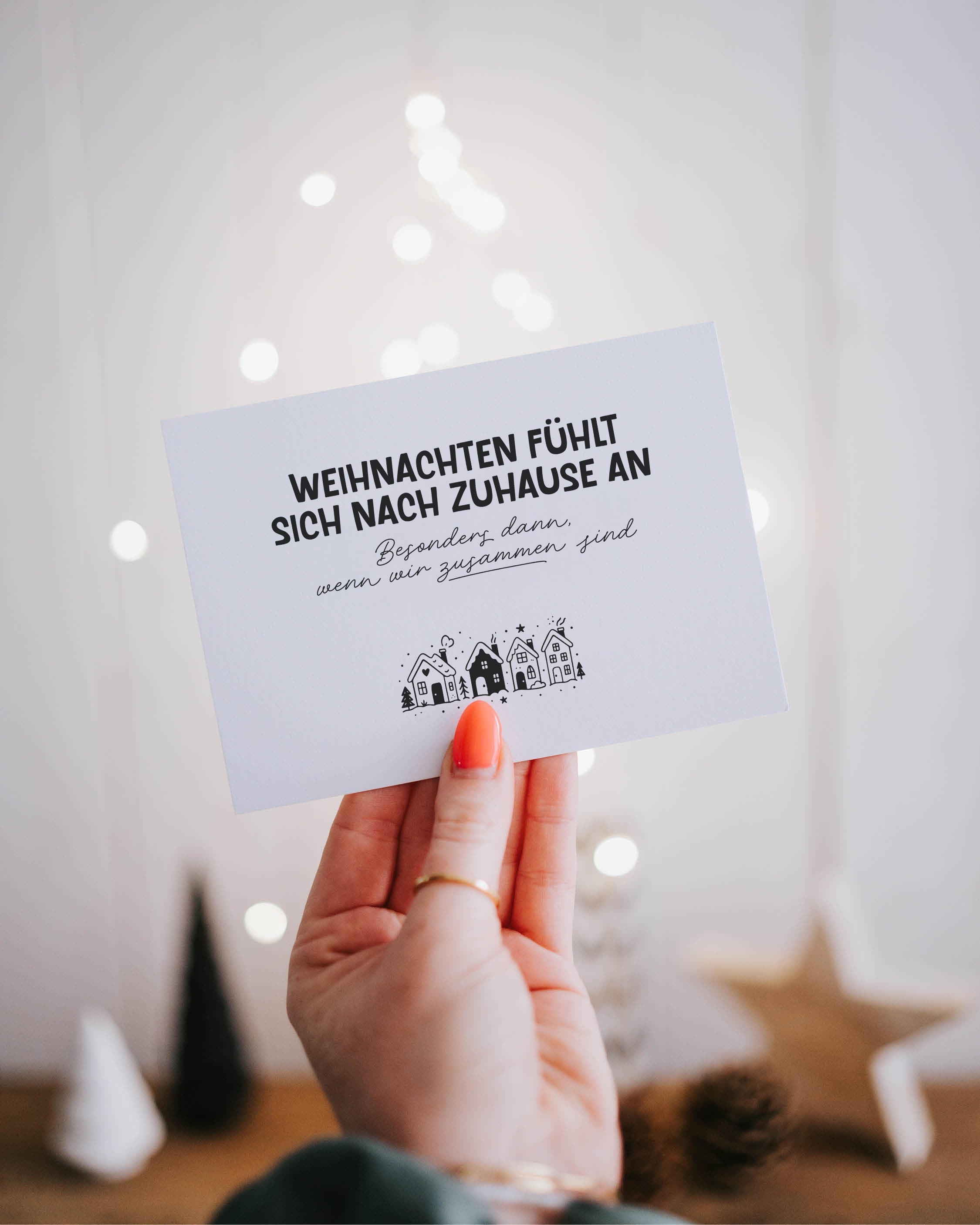 Weihnachten Zuhause · Postkarte