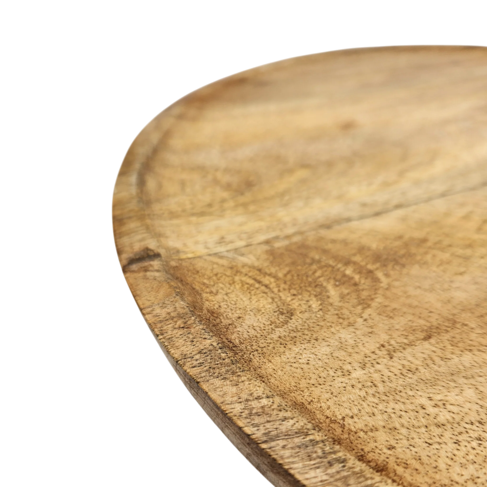 Mango-Holzteller Ø 38 cm – Großer Dekoteller aus Mangoholz für natürliche Tischdeko