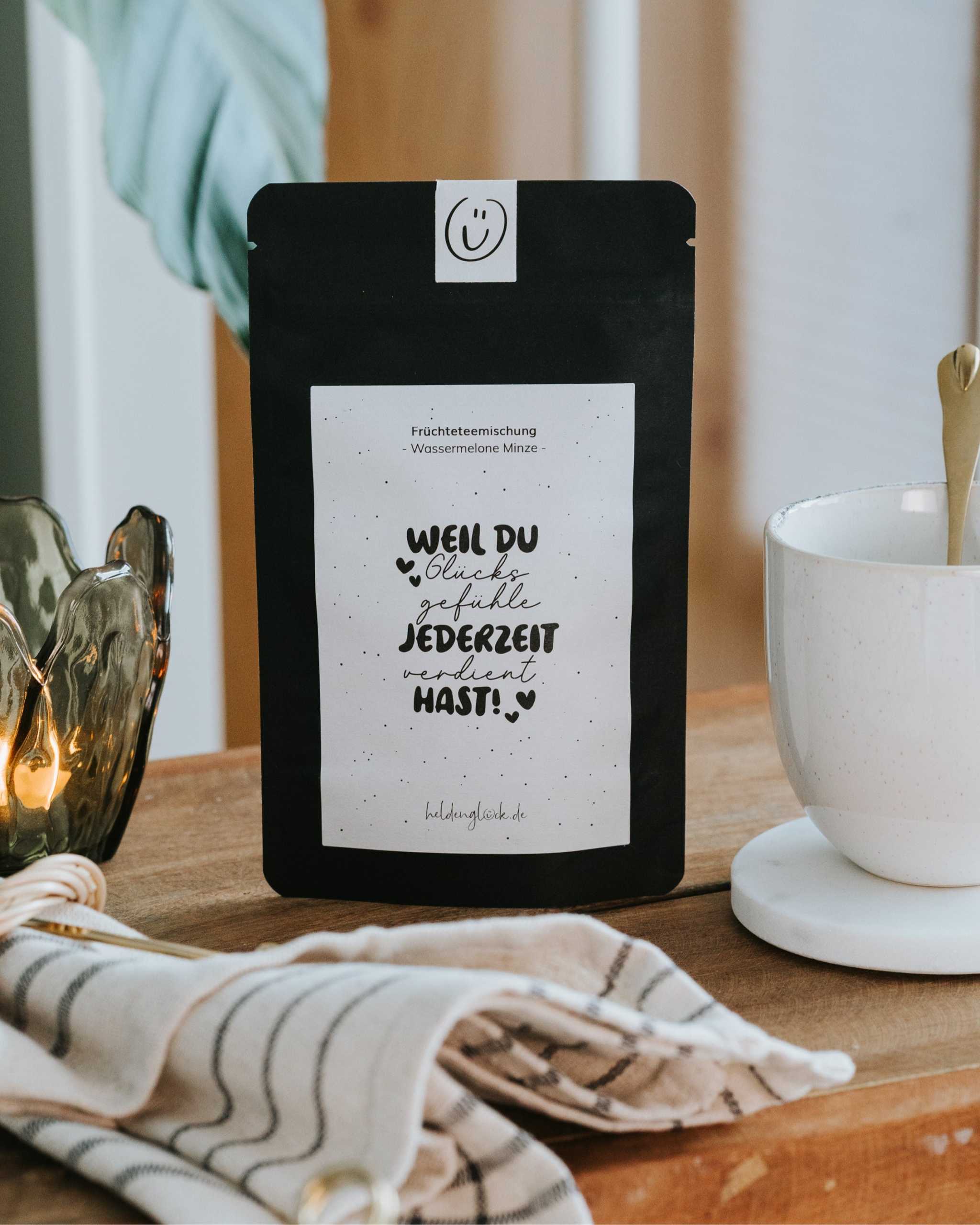 Früchtetee Wassermelone Minze Tee mit fruchtiger Melone und frischer Minze in nachhaltiger Verpackung