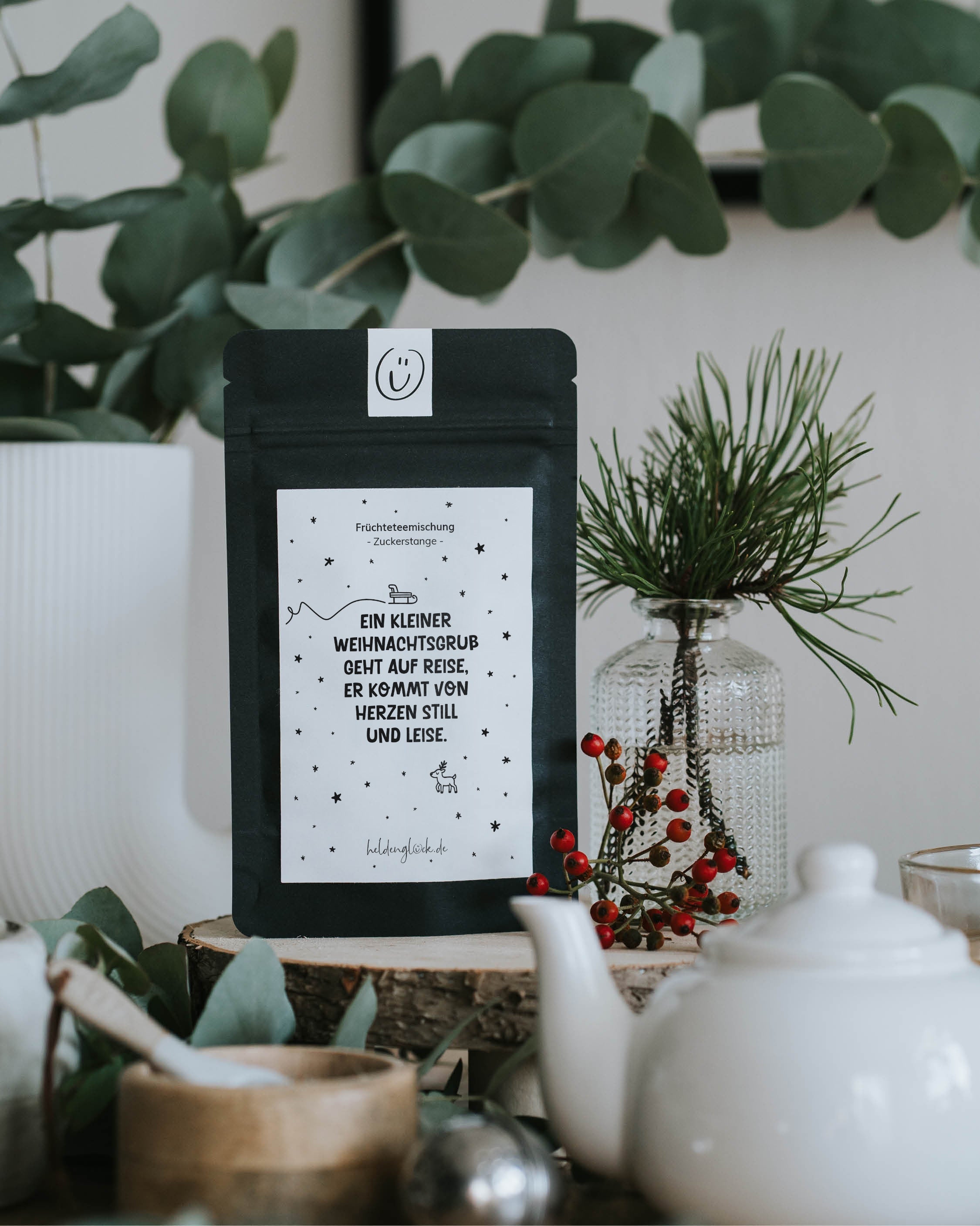 Weihnachtsgruß · Früchtetee