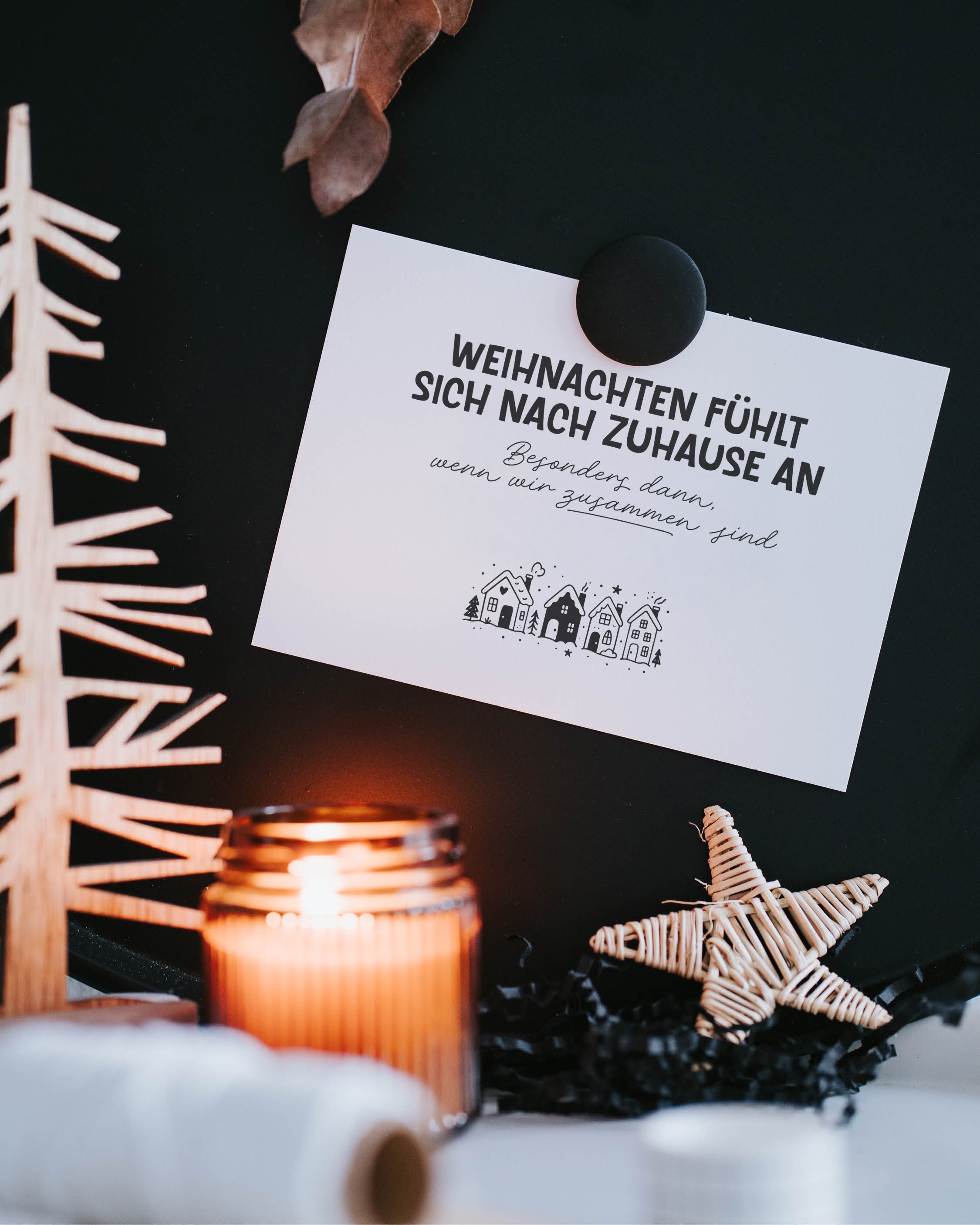 Weihnachten Zuhause · Postkarte