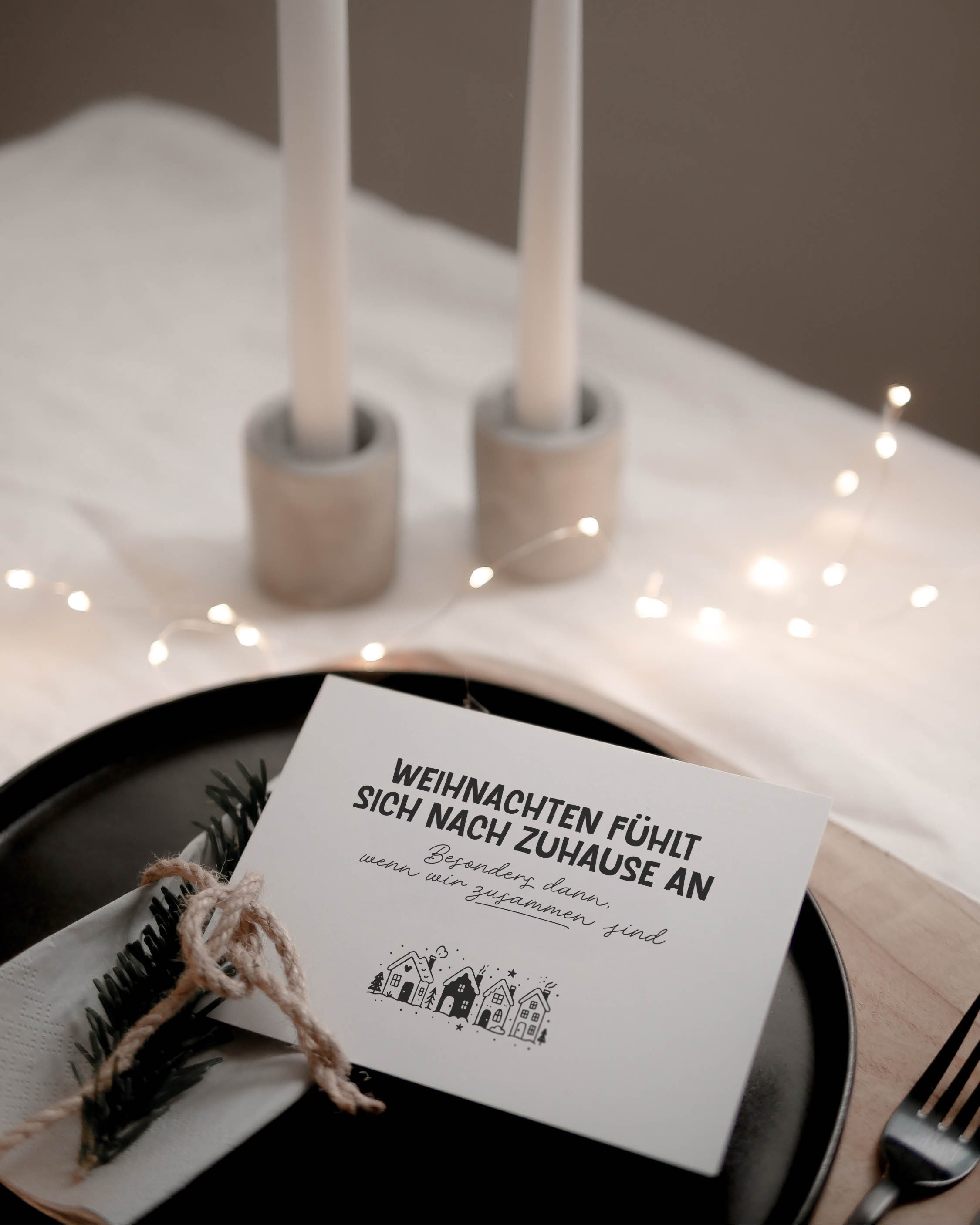 Weihnachten Zuhause · Postkarte