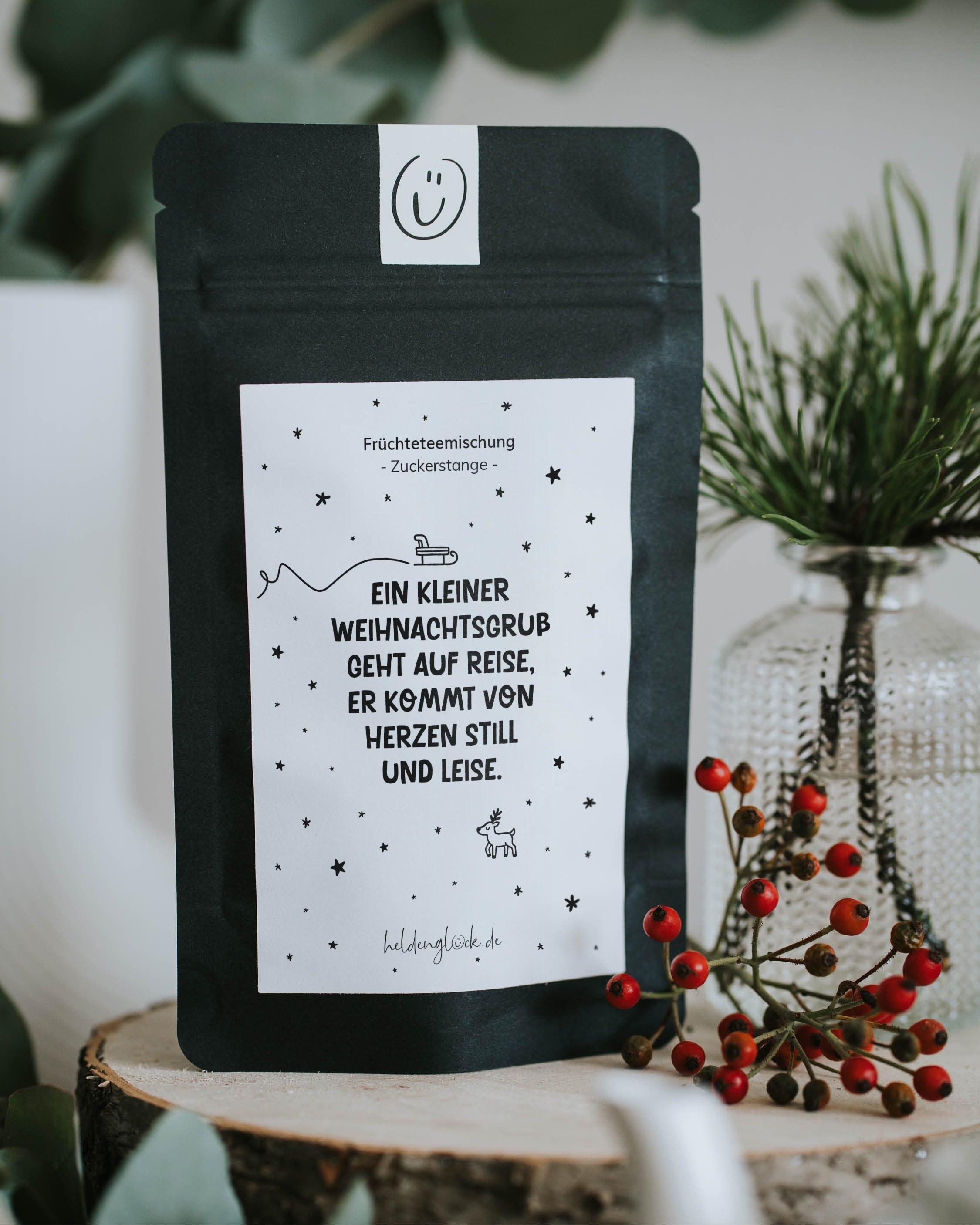 Weihnachtsgruß · Früchtetee