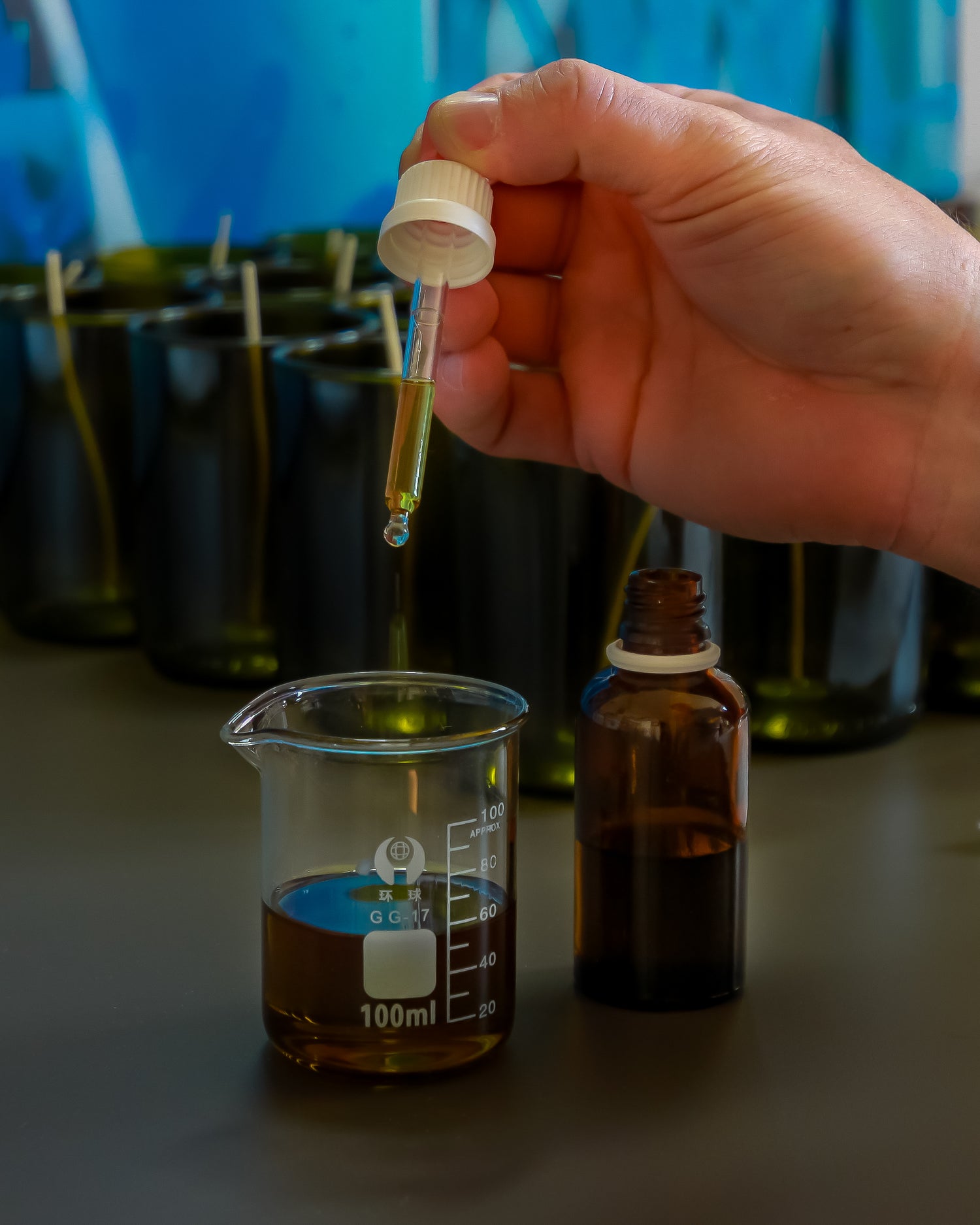 Natürliche ätherische Öle zur Verwendung von Duftkerzen bei Candelae