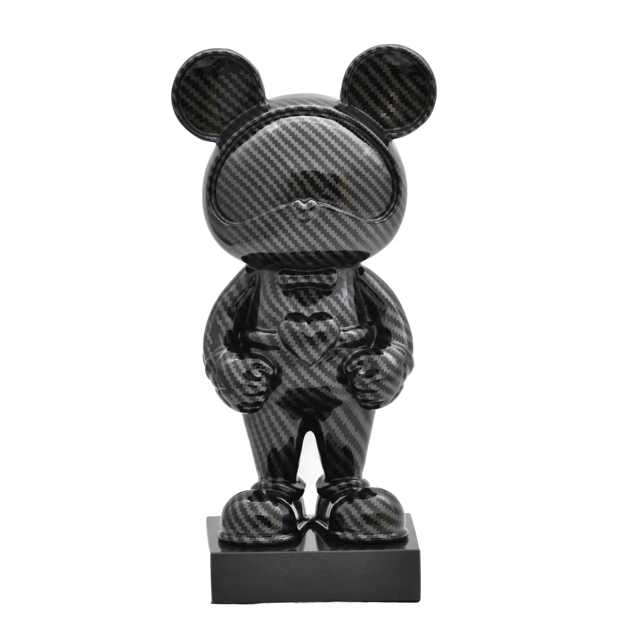 Dekofigur - Carbonfaser-Look Pop‑Art Figur – Édition Aéris