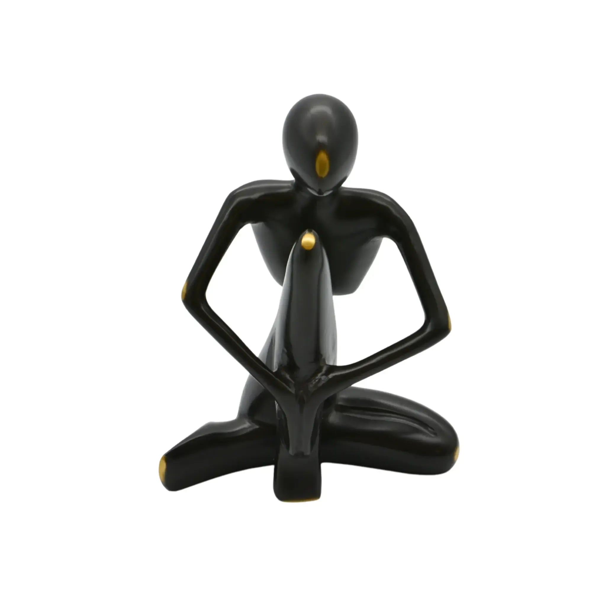 Dekofigur - Abstrakte Denkerfigur - Abstrakte Skulptur Meditative Beobachterfigur Contemplatio
