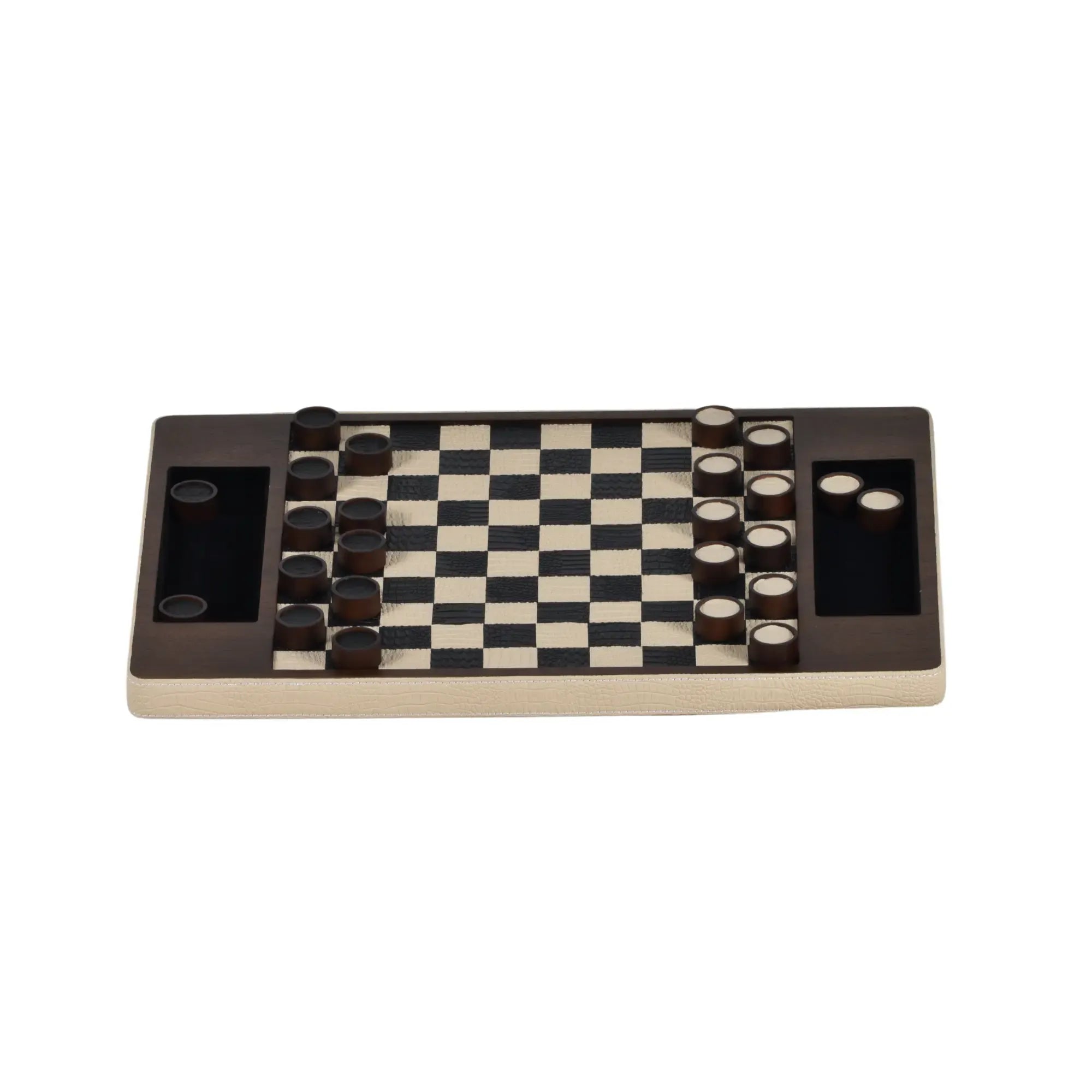 Damespiel - Checkers Brettspiel - Exklusives Strategiespiel Elegance Checkers Damespiel