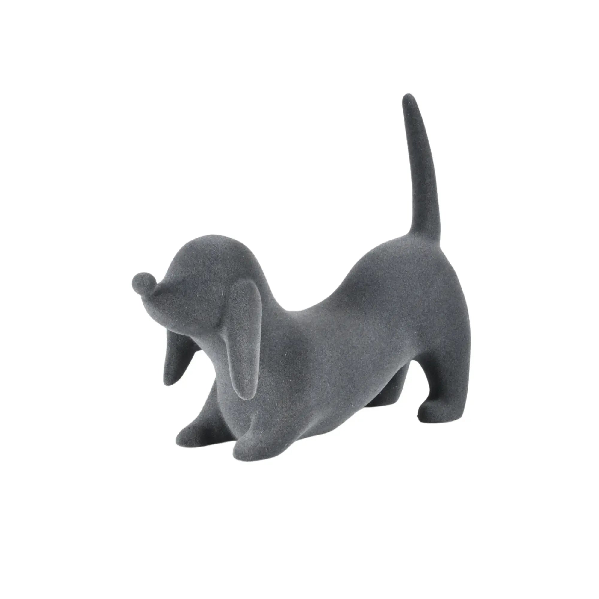 Dekofigur - Skulptur Samtige Hundefigur Canis Velours Élégance