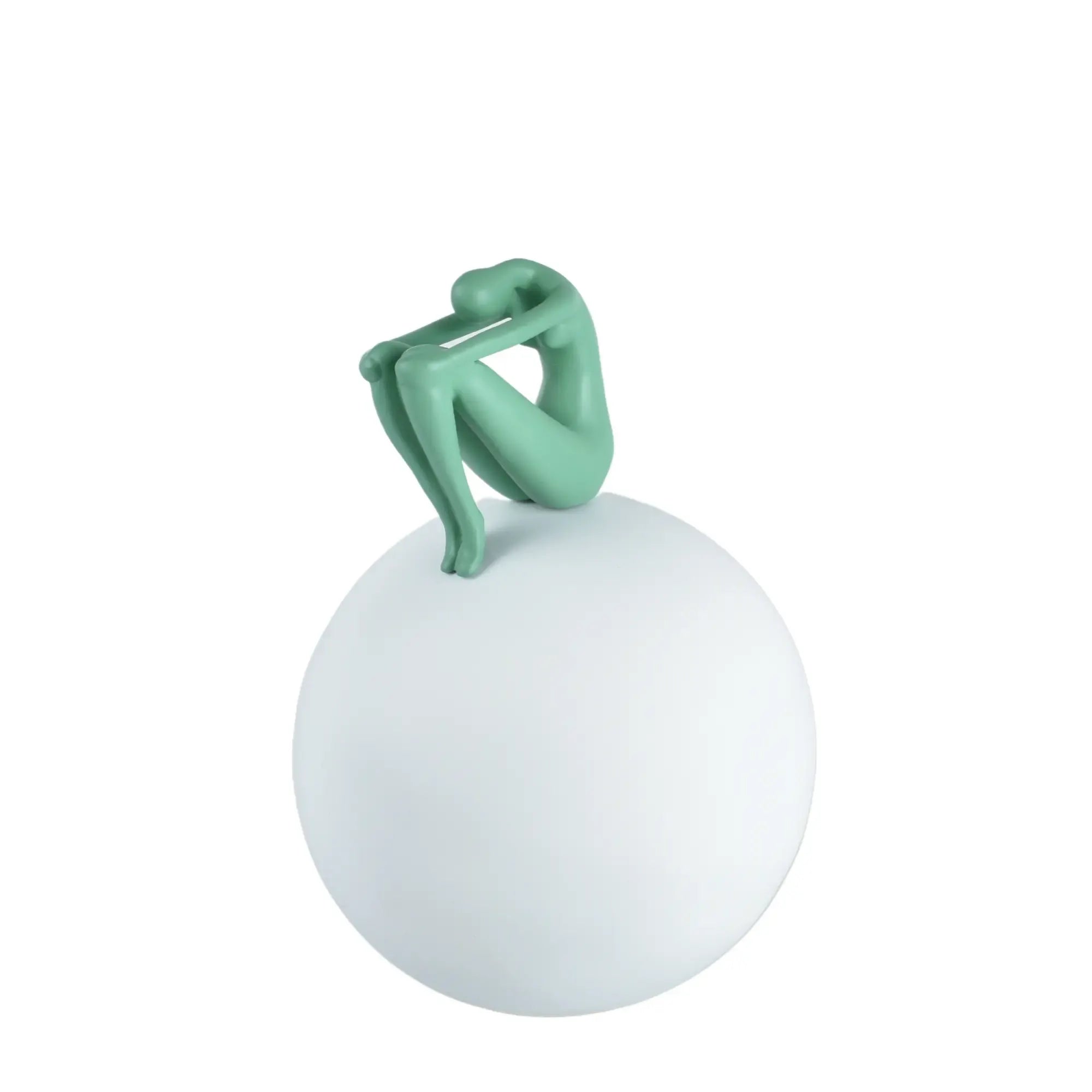 Dekofigur - Mensch auf einer Kugel - Modernes Deko-Objekt Figurenskulptur Réflexion Moderne