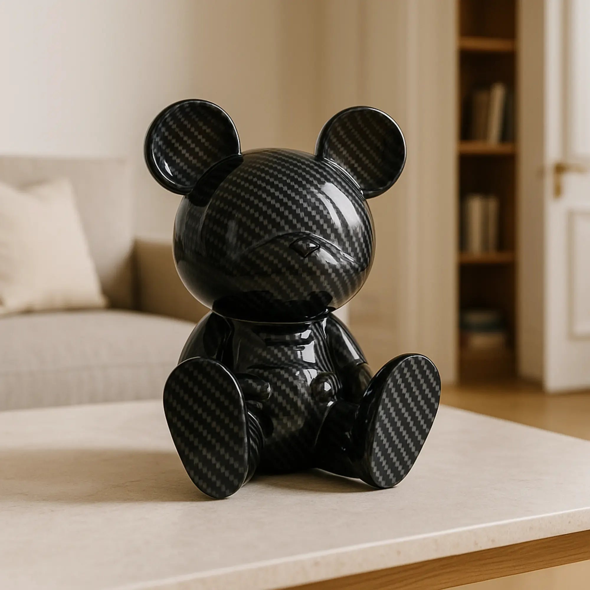 Dekofigur - Carbonfaser-Look Pop‑Art Figur – Édition Aéris