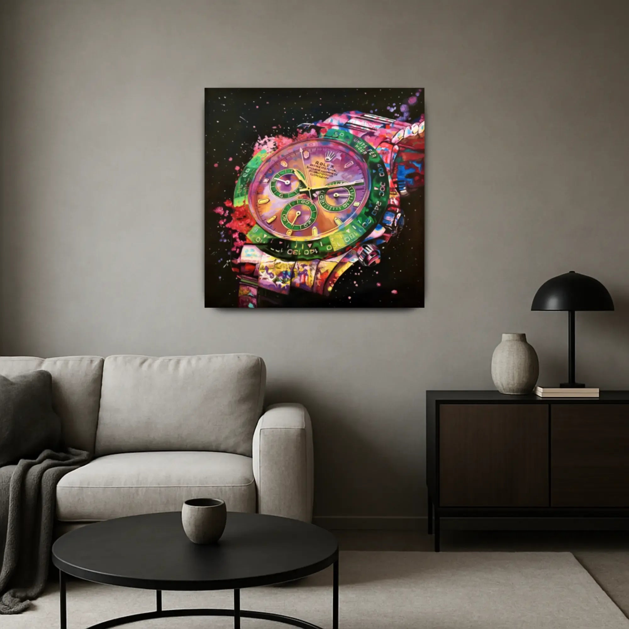 Großes Gemälde - Zeit im Farbrausch