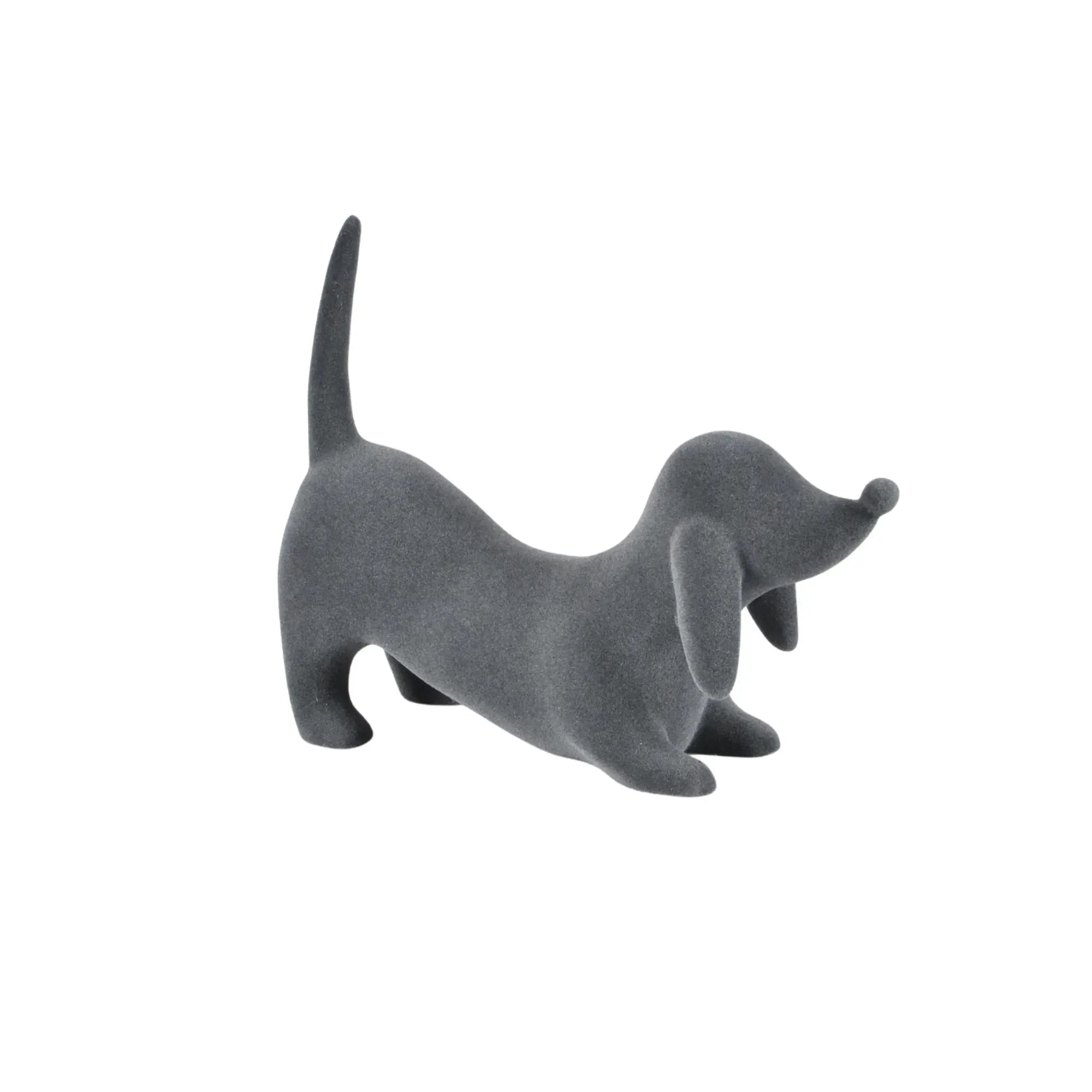 Dekofigur - Skulptur Samtige Hundefigur Canis Velours Élégance