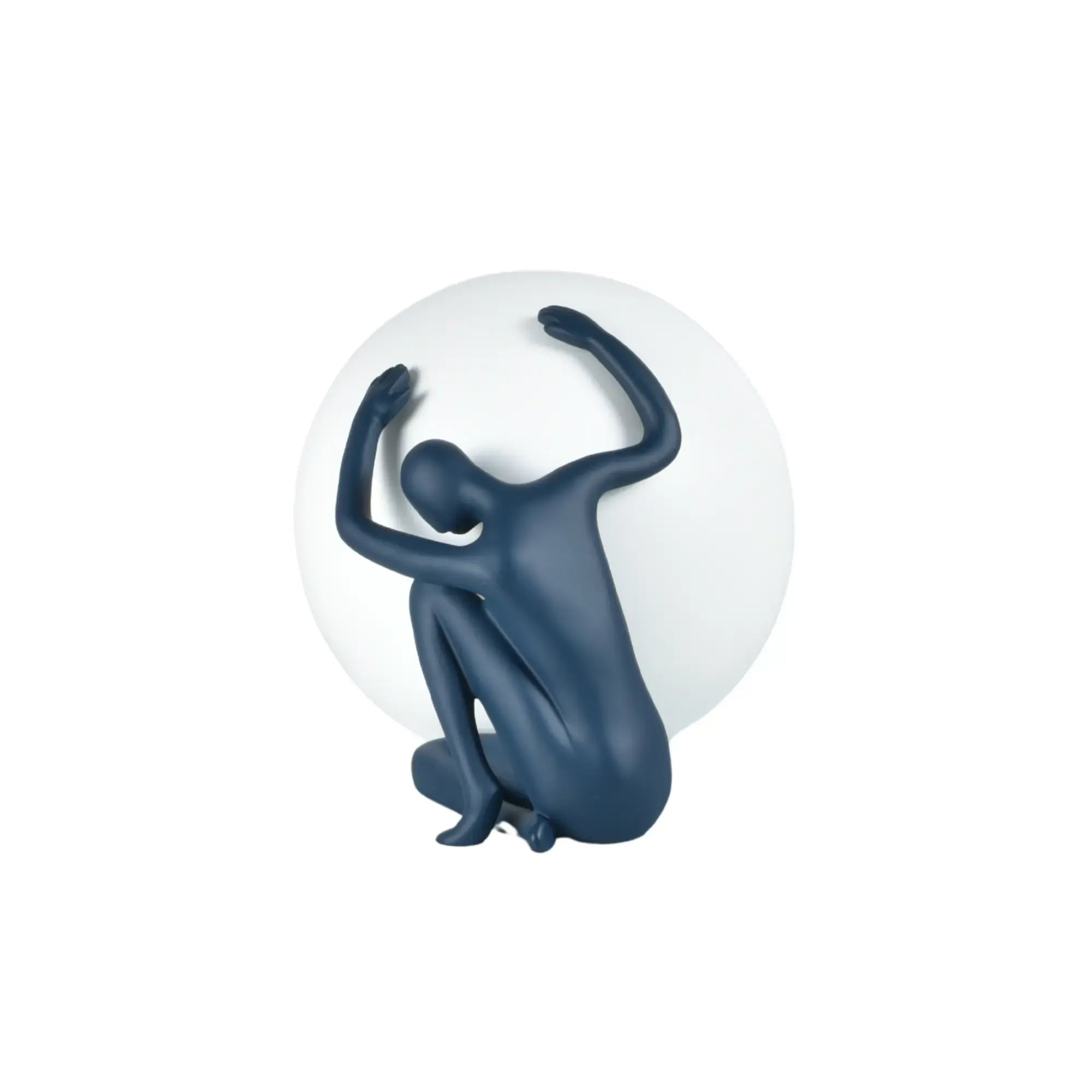 Dekofigur - Mensch auf einer Kugel - Modernes Deko-Objekt Figurenskulptur Réflexion Moderne