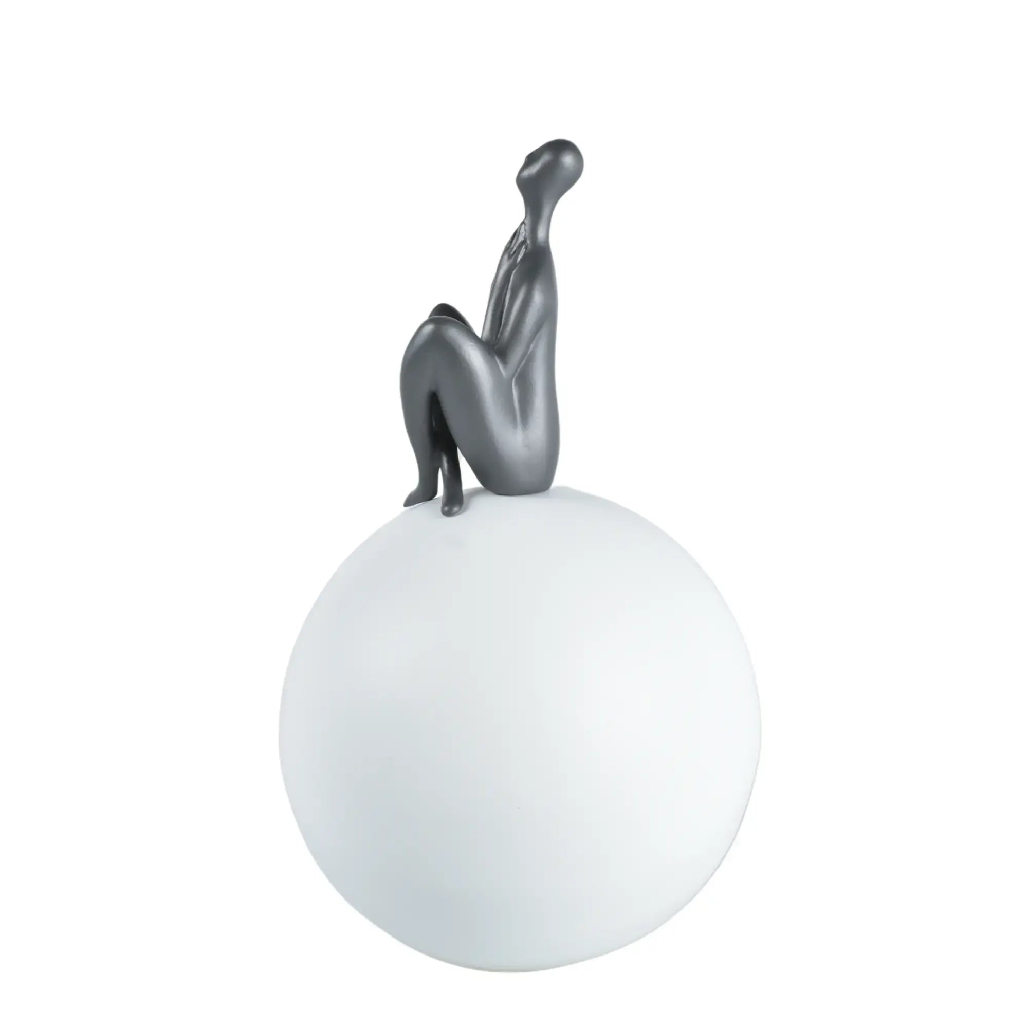 Dekofigur - Mensch auf einer Kugel - Modernes Deko-Objekt Figurenskulptur Réflexion Moderne