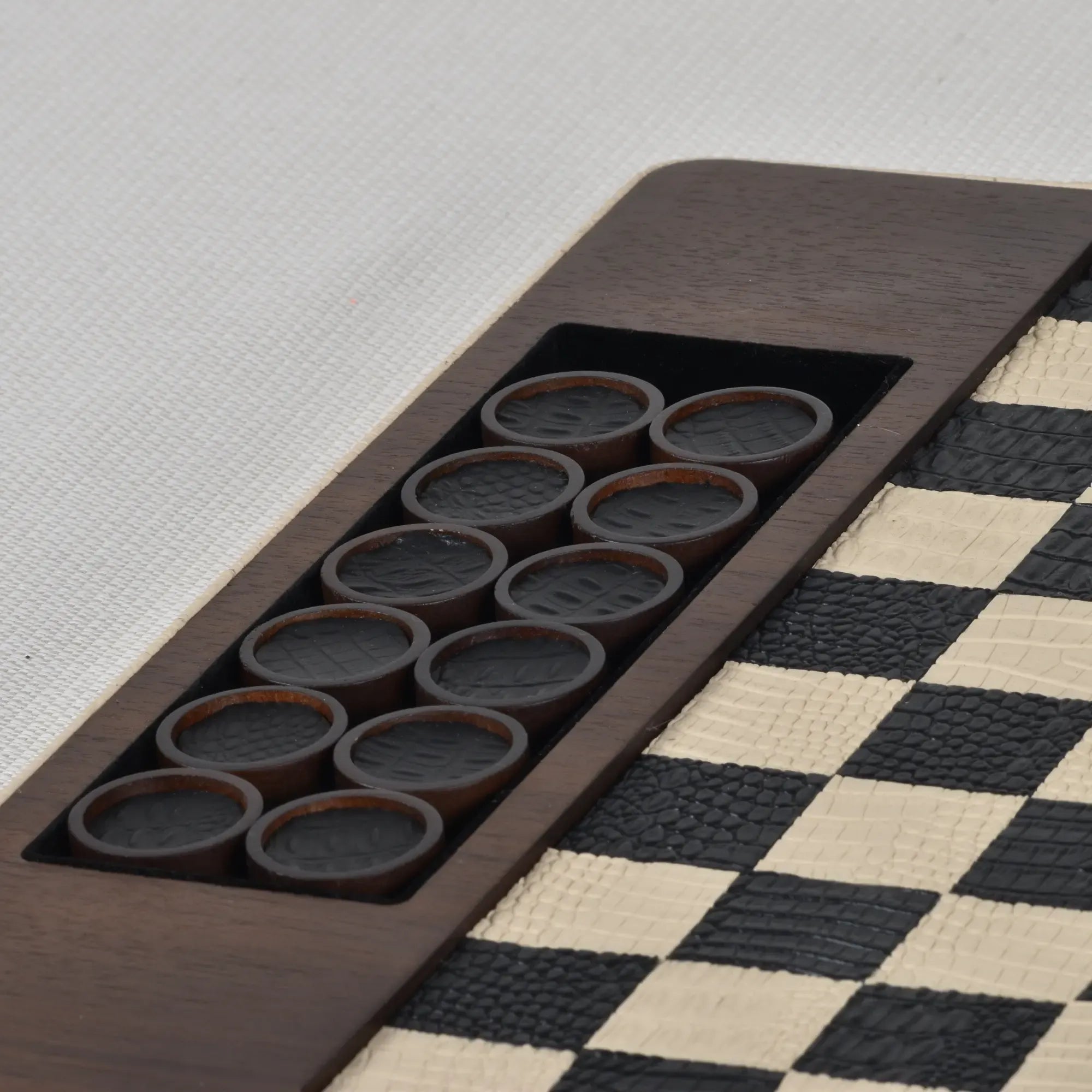 Damespiel - Checkers Brettspiel - Exklusives Strategiespiel Elegance Checkers Damespiel