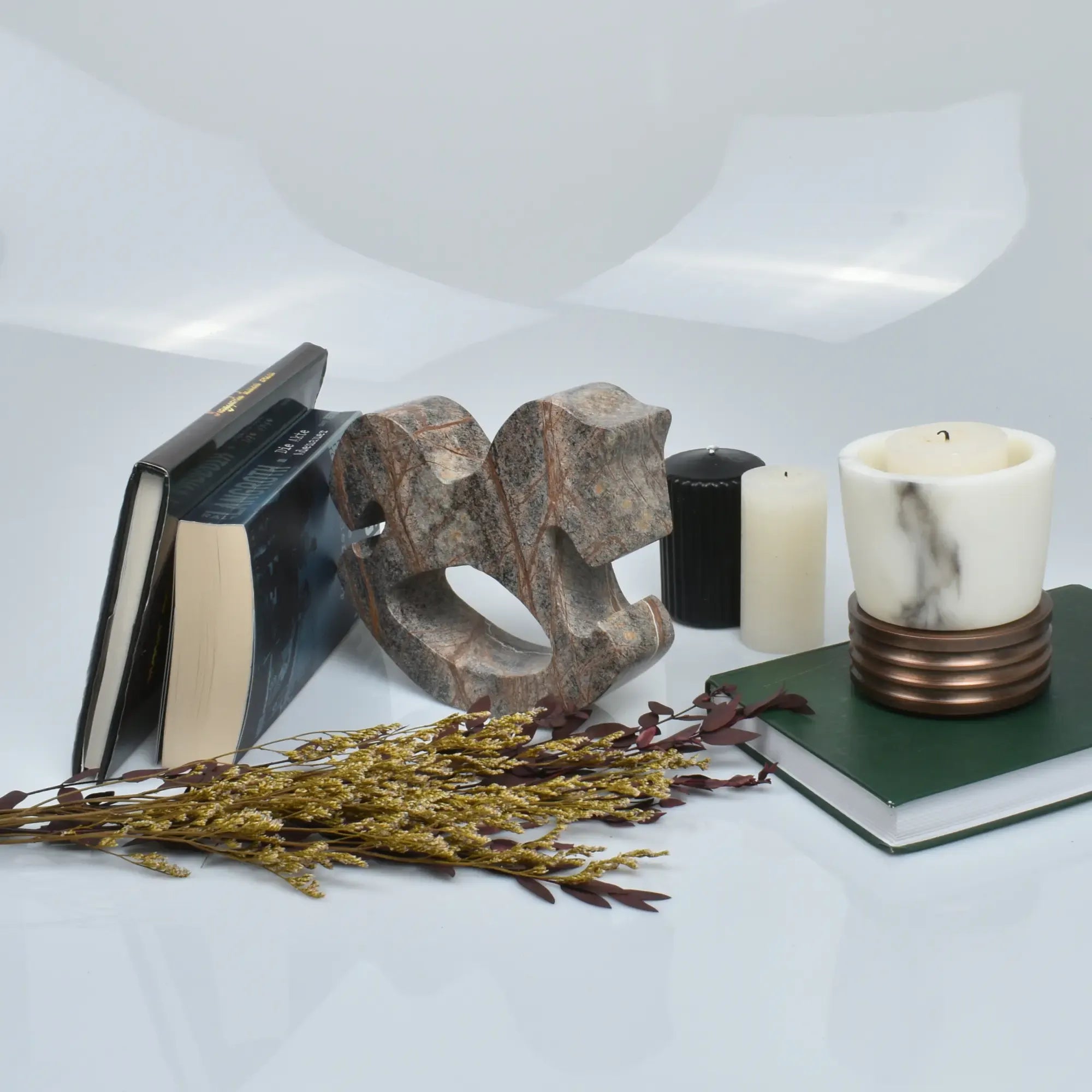 Dekofigur - Schaukelpferd - Pferd Marmorskulptur Deko Pferd aus Marmor Stratos Arc