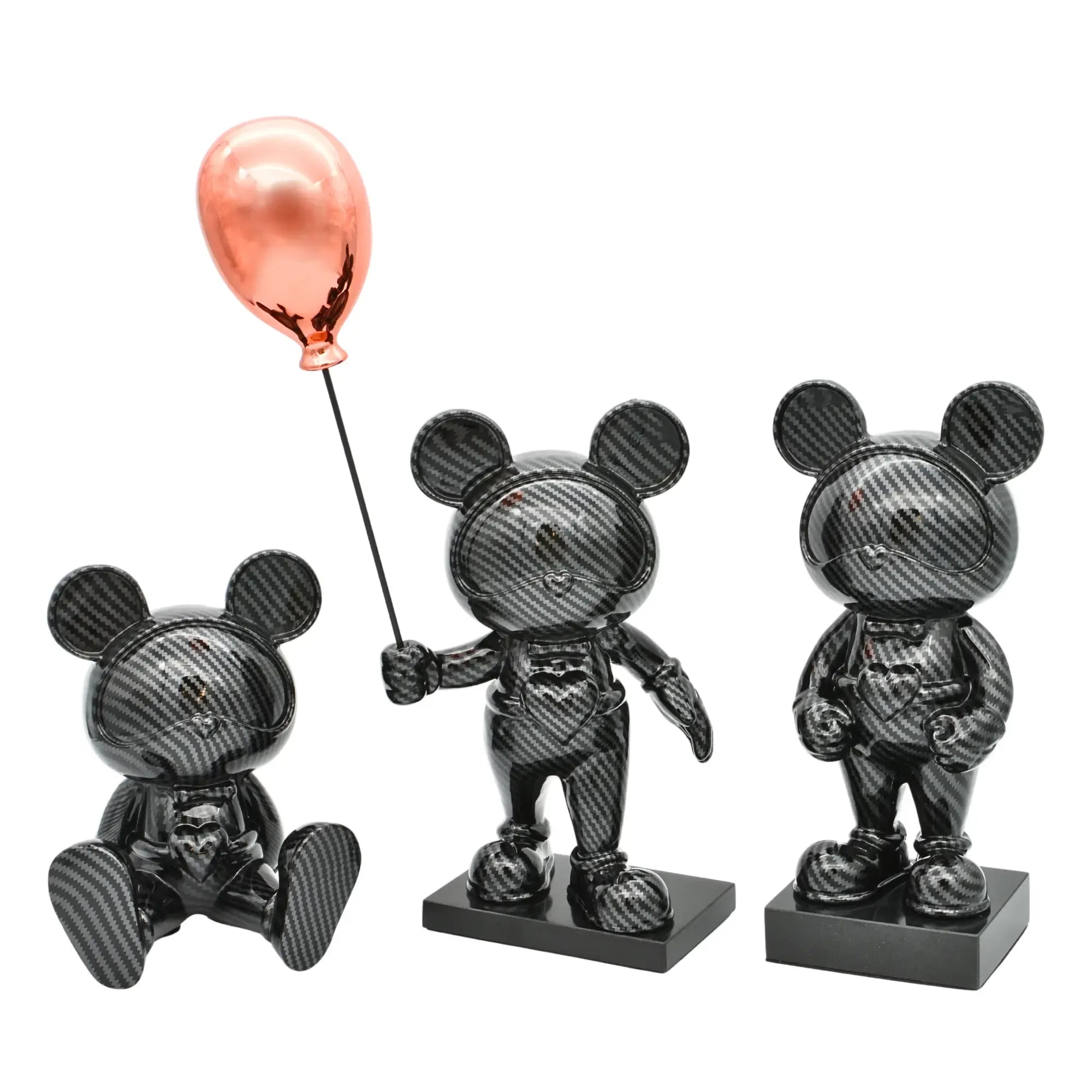 Dekofigur - Carbonfaser-Look Pop‑Art Figur – Édition Aéris