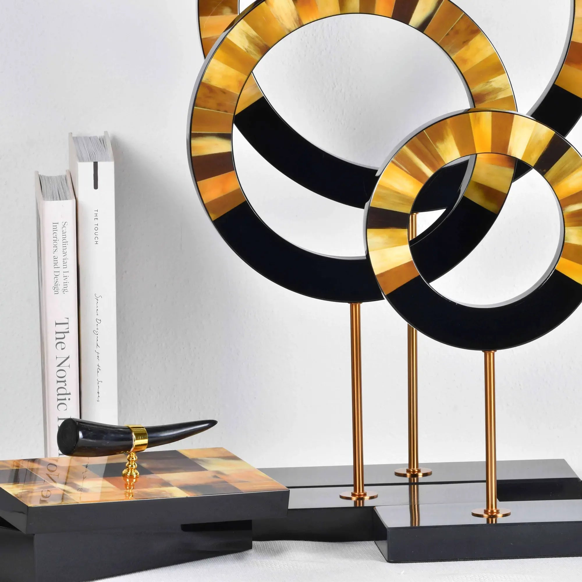 Holzkästchen - rechteckig mit Deckel - Design Aufbewahrungsbox Horn-Deko Schmuckkasten Evidenza