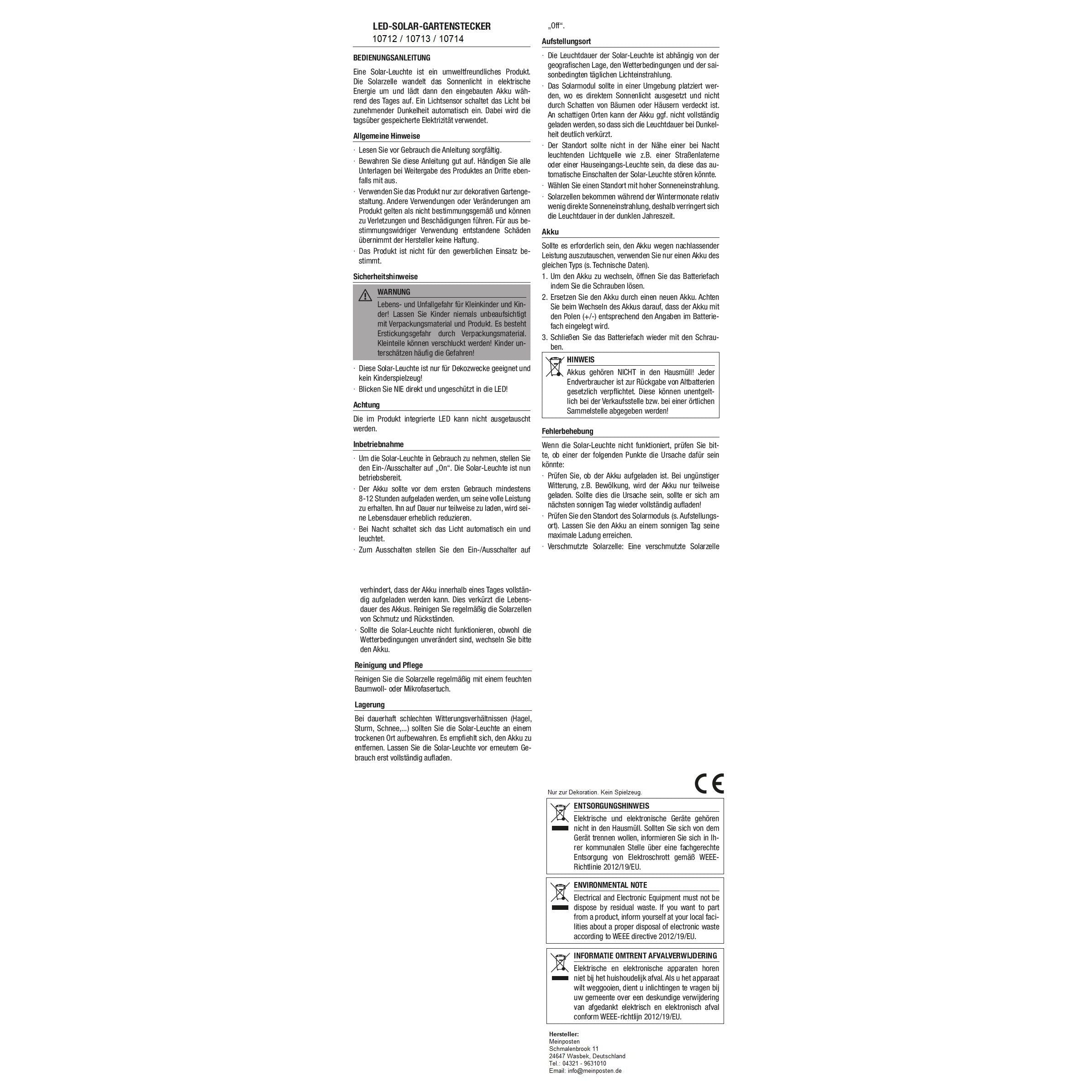 Solarleuchte „SKY“ 90 cm – Schwarze Metall-Solarlampe im Wellen-Design für Garten & Balkon