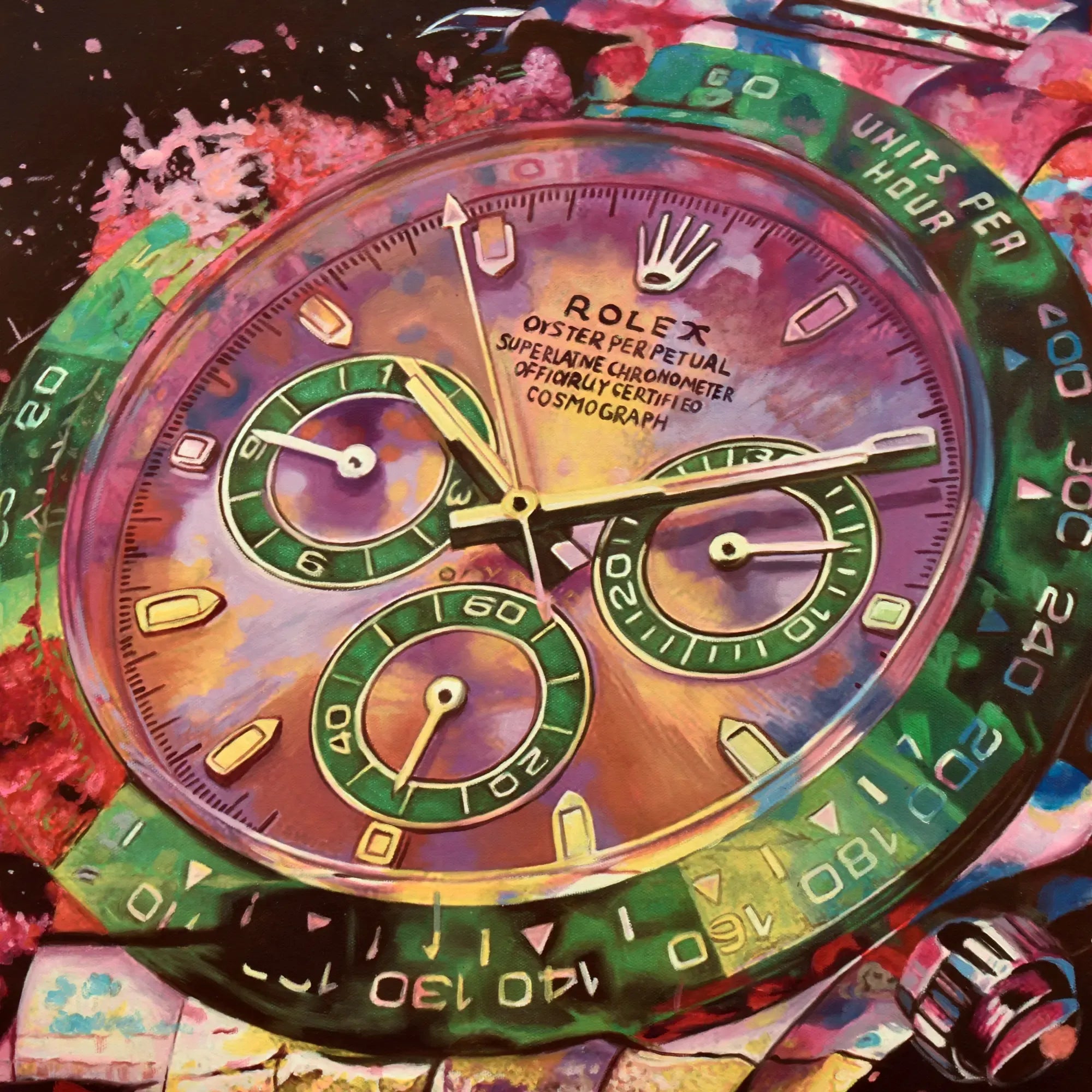 Großes Gemälde - Zeit im Farbrausch