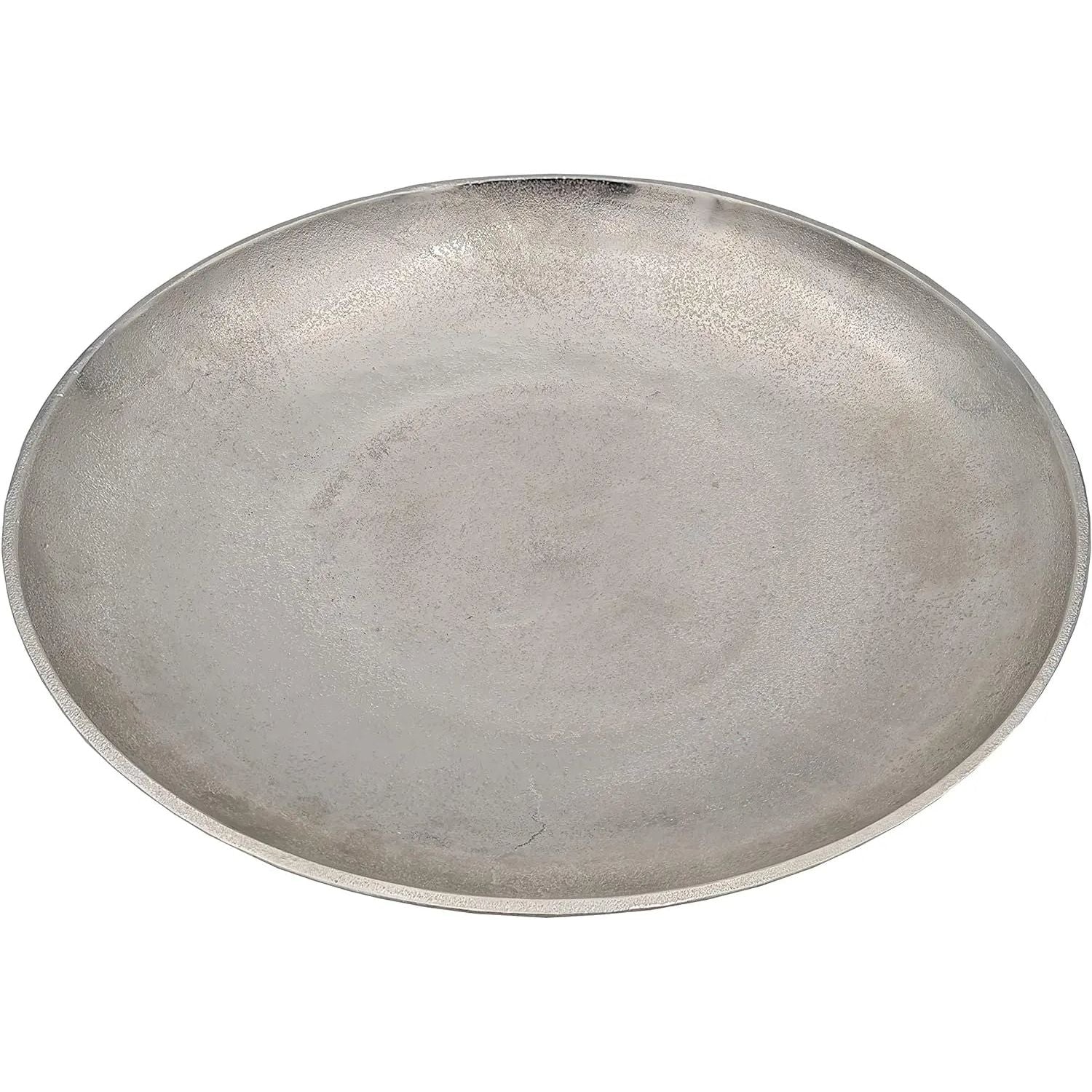 Dekoschale MILA Ø 38 cm – Silberne Metallschale als Deko- & Kerzenschale