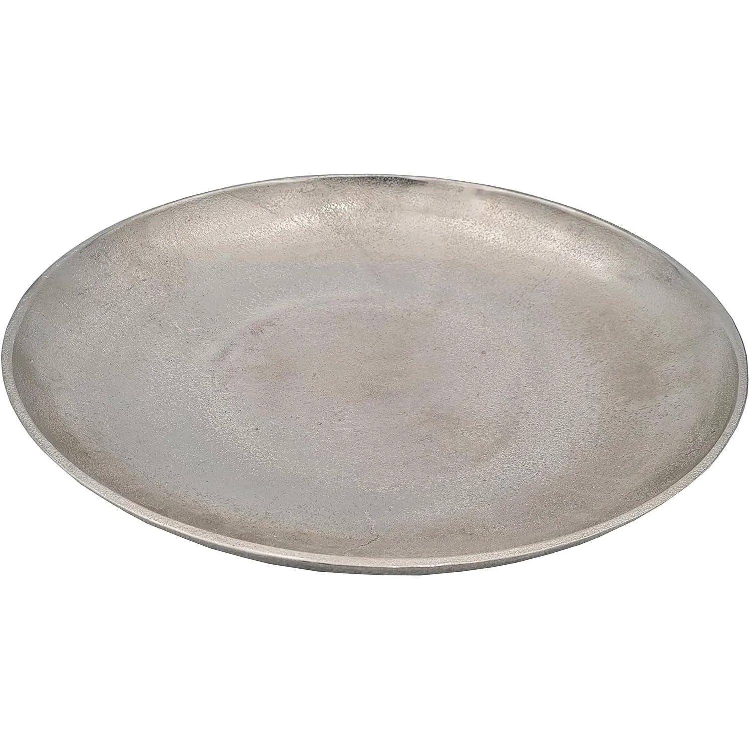 Dekoschale MILA Ø 38 cm – Silberne Metallschale als Deko- & Kerzenschale