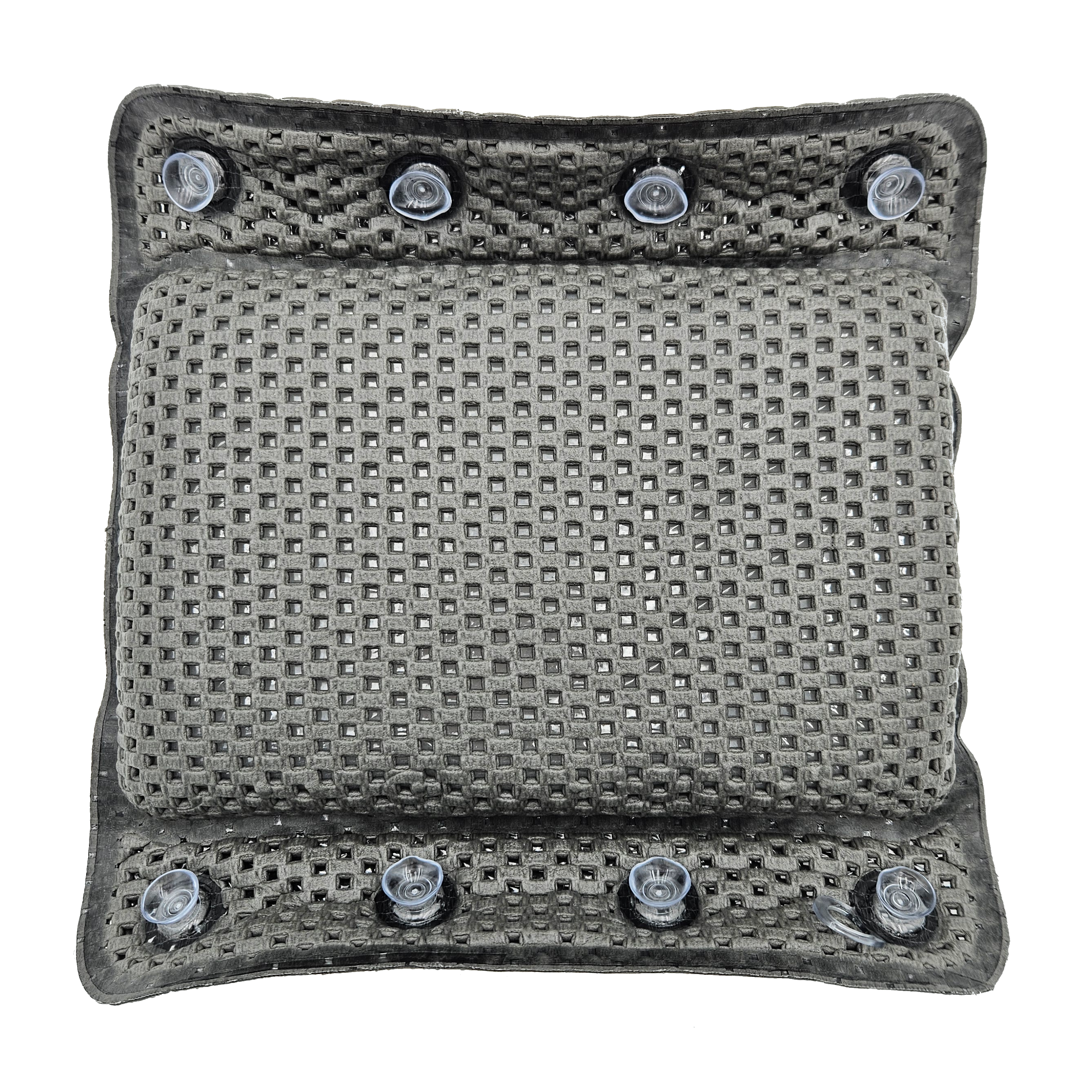 Badewannenkissen grau weiß blau Badekissen mit Saugnäpfen Spa Wannenkissen Kopfkissen