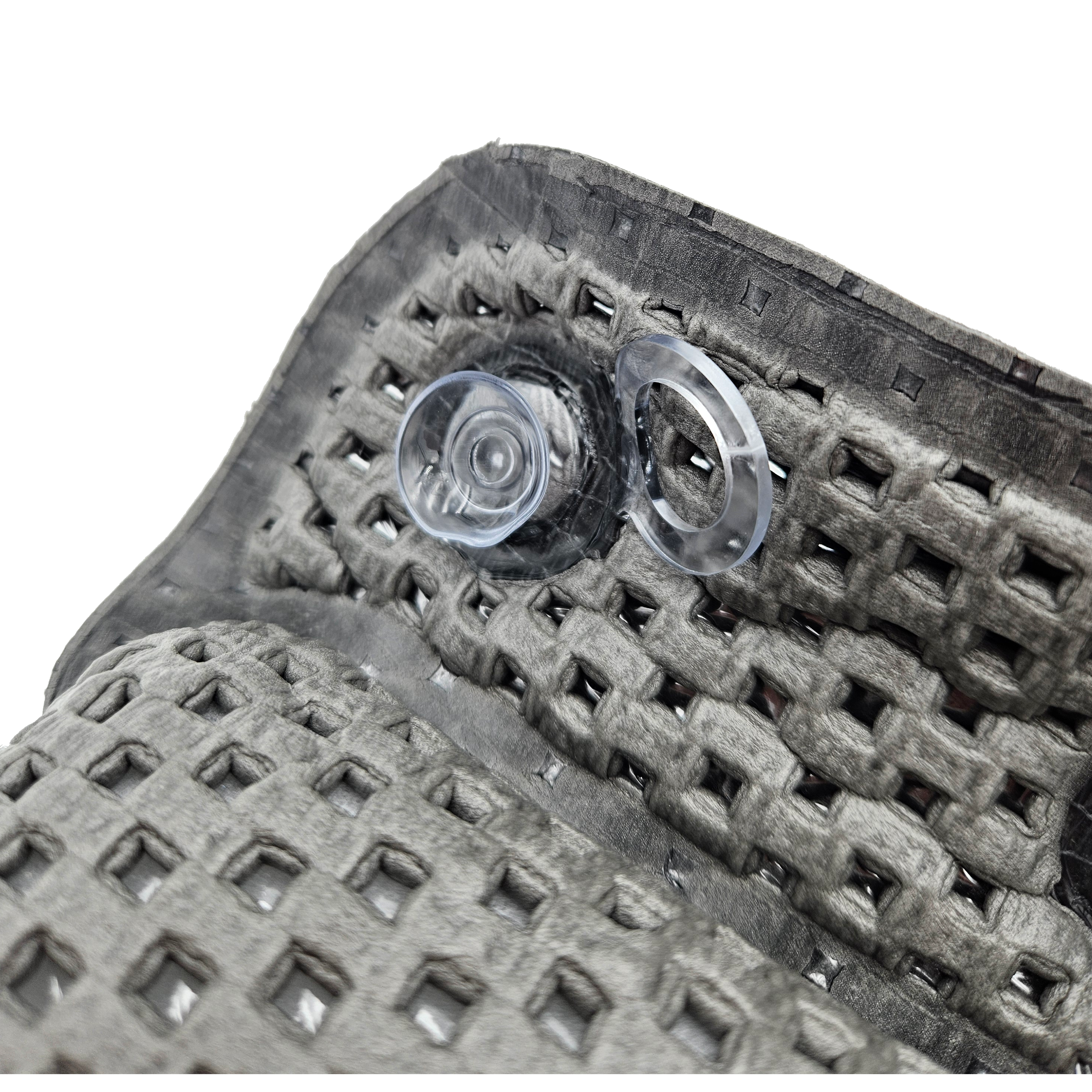 Badewannenkissen grau weiß blau Badekissen mit Saugnäpfen Spa Wannenkissen Kopfkissen