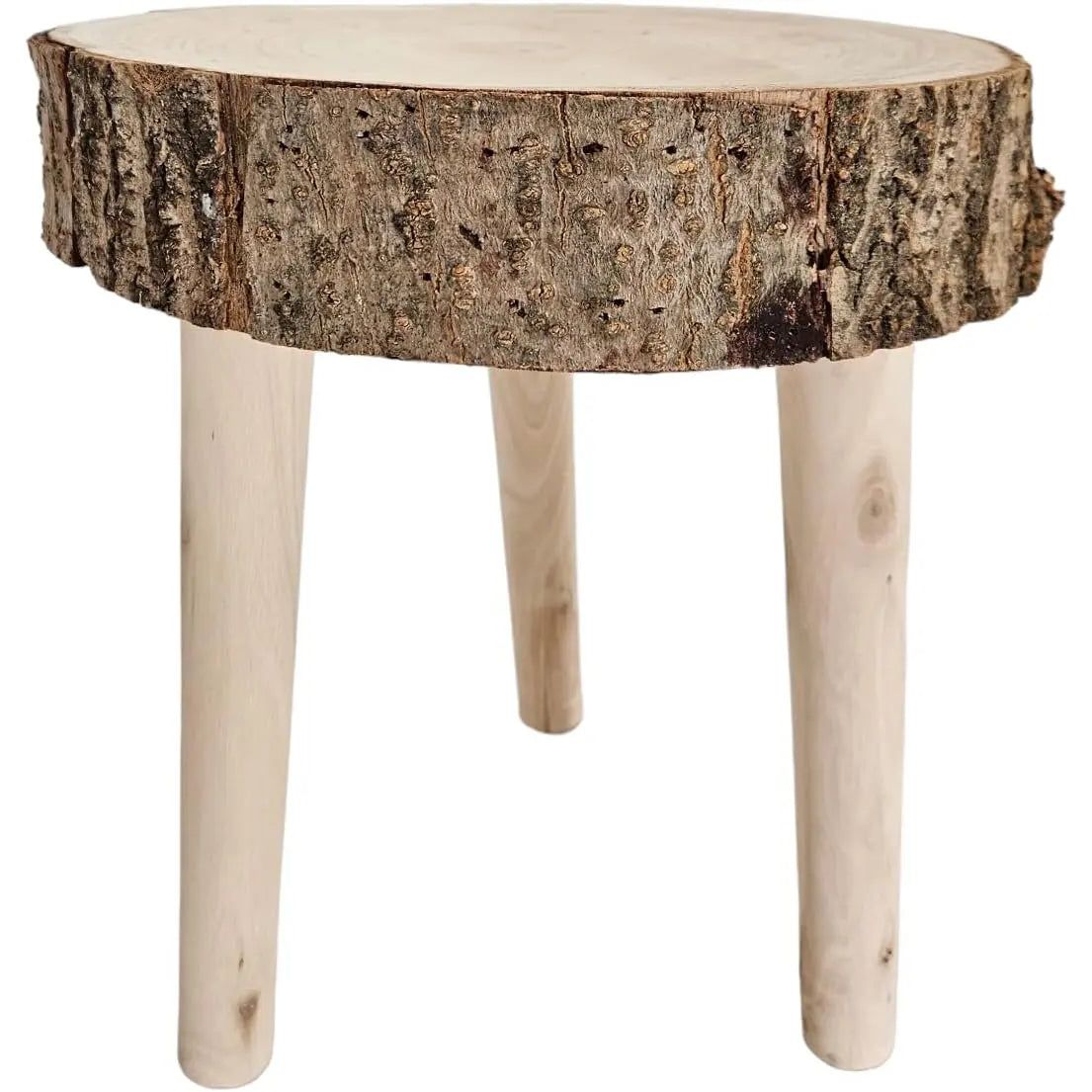 Beistelltisch Tisch kleiner Couchtisch Hocker Pflanzenhocker Baumscheibe Holz