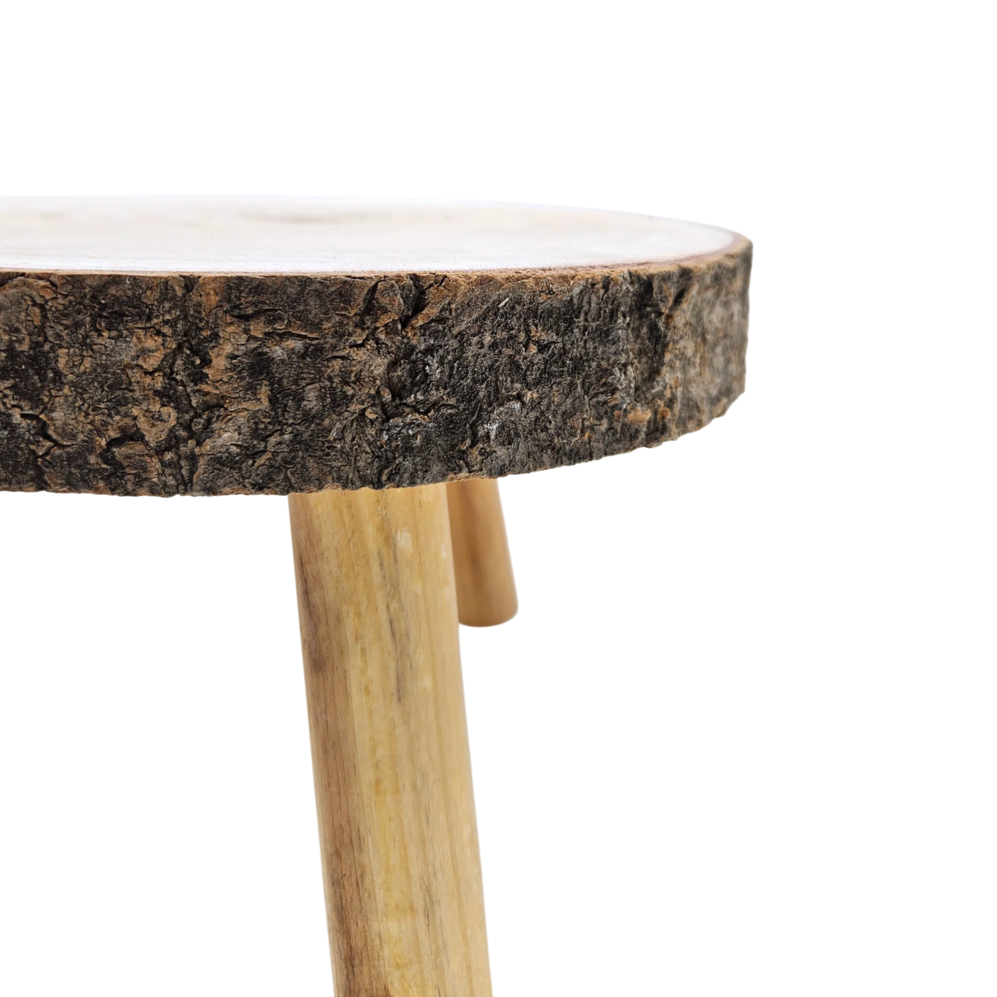 Baumscheibe auf Füßen Kerzentablett natur Baumrinde rund 20-26 cm Pflanzenständer